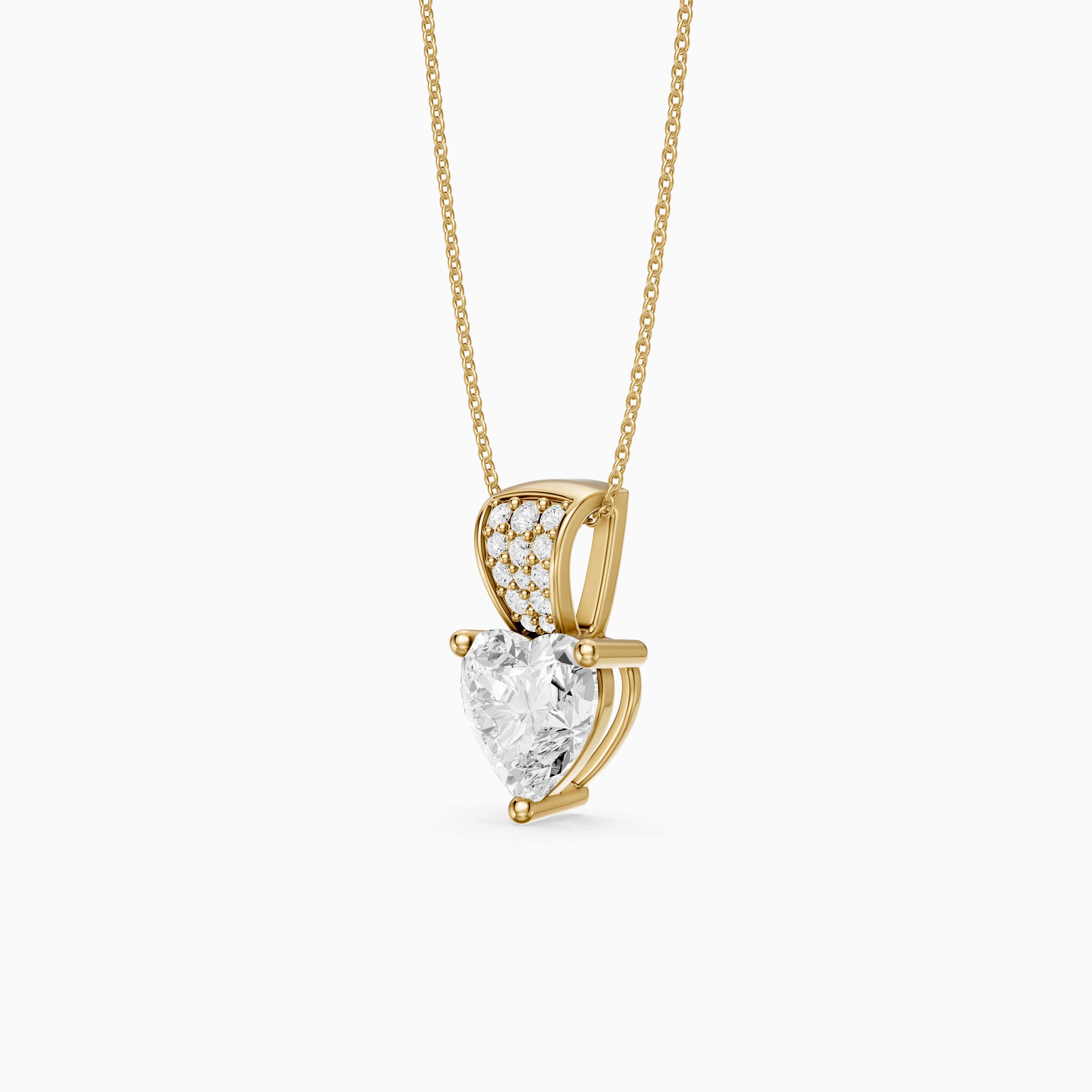 Emmy Heart Shape Lab Grown Diamond Drop Pendant
