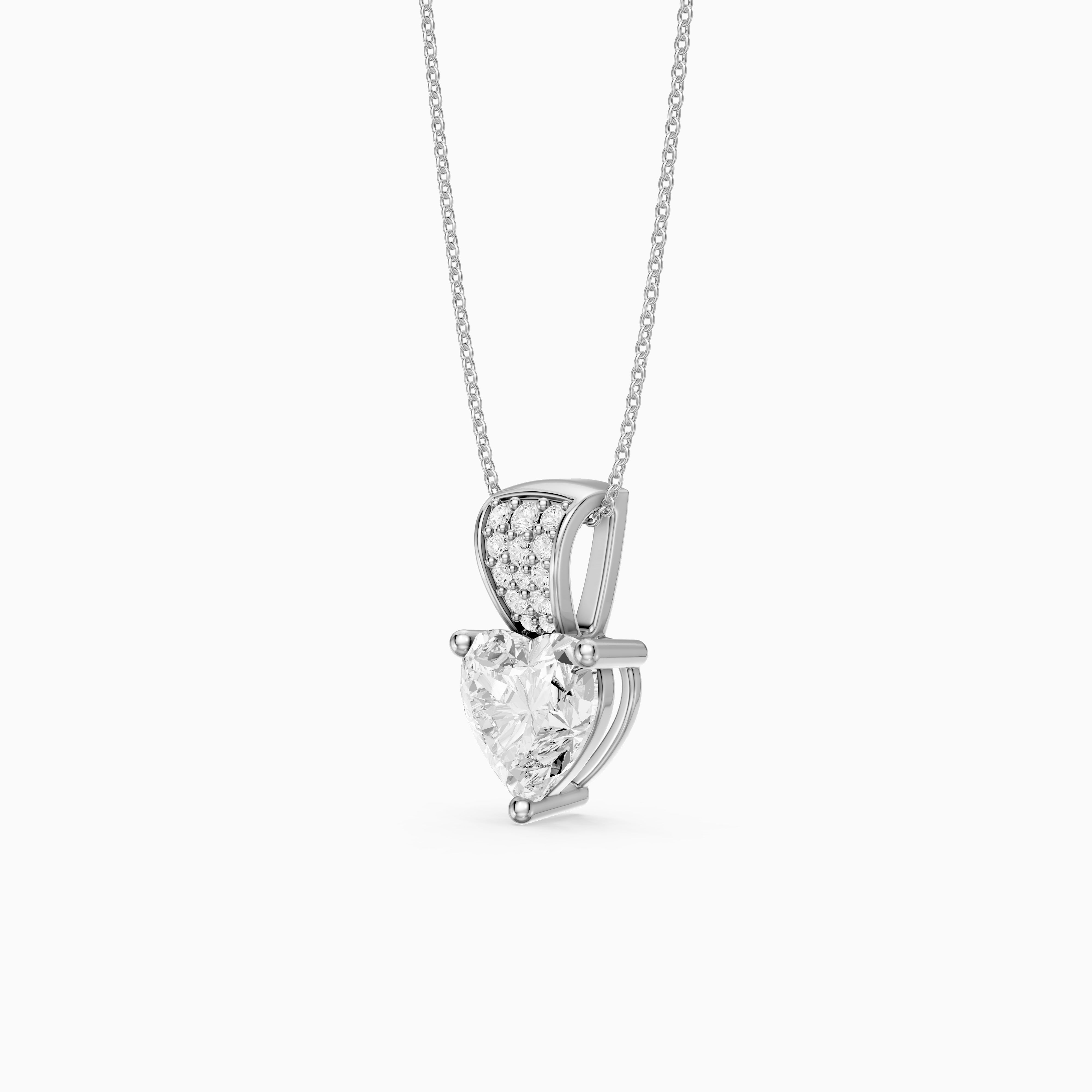 Emmy Heart Shape Lab Grown Diamond Drop Pendant