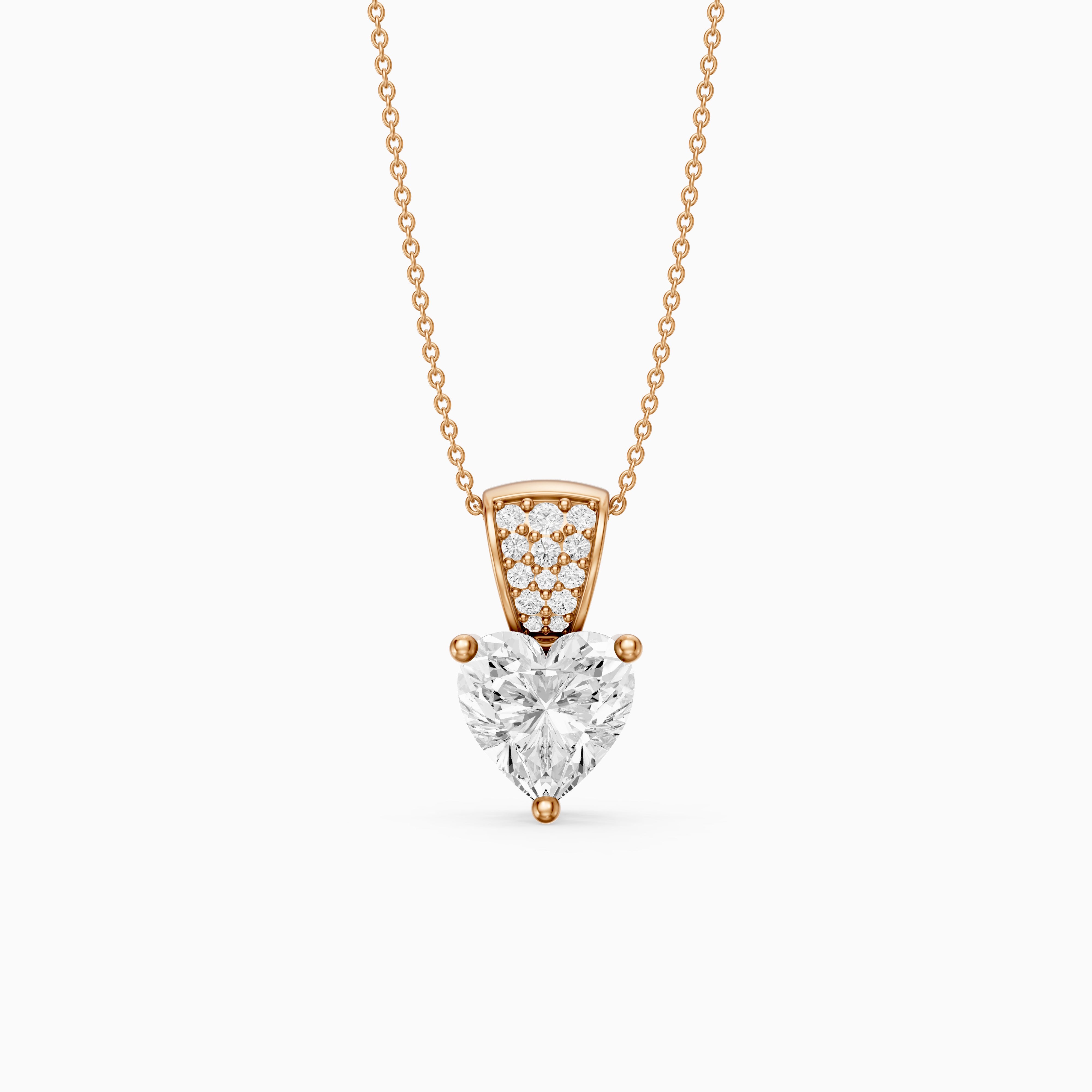 Emmy Heart Shape Lab Grown Diamond Drop Pendant