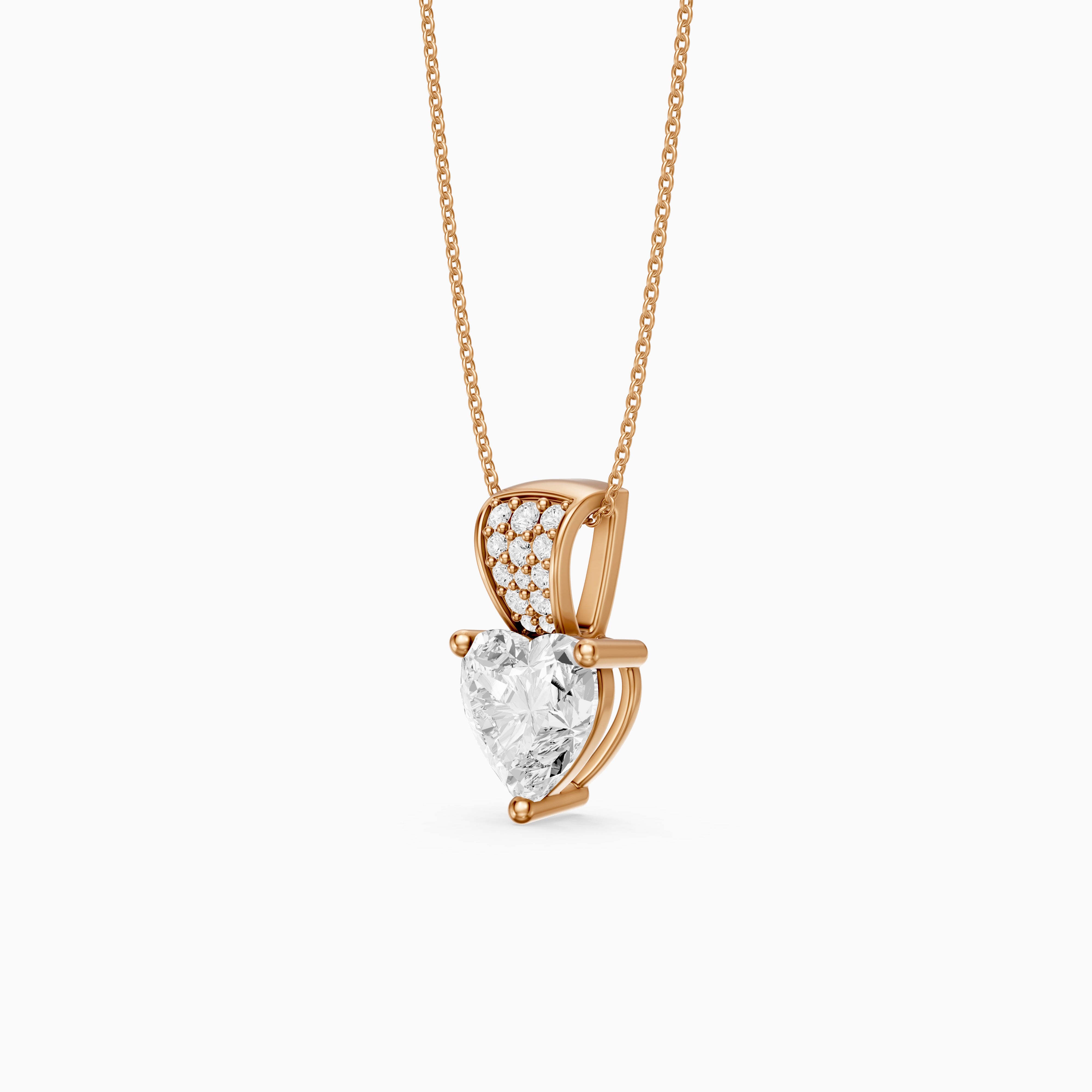 Emmy Heart Shape Lab Grown Diamond Drop Pendant