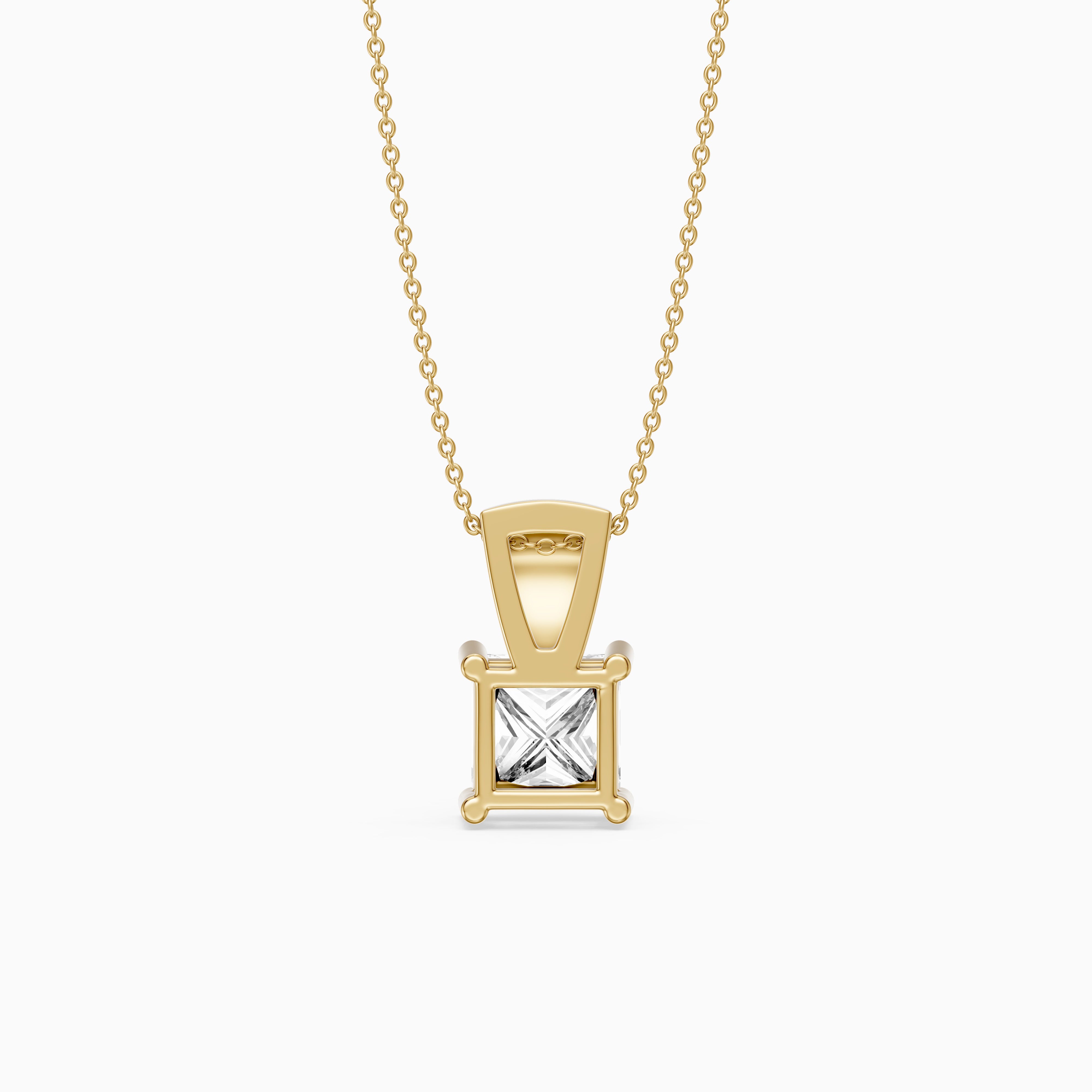 Briella Princess Cut Lab Grown Diamond Drop Pendant