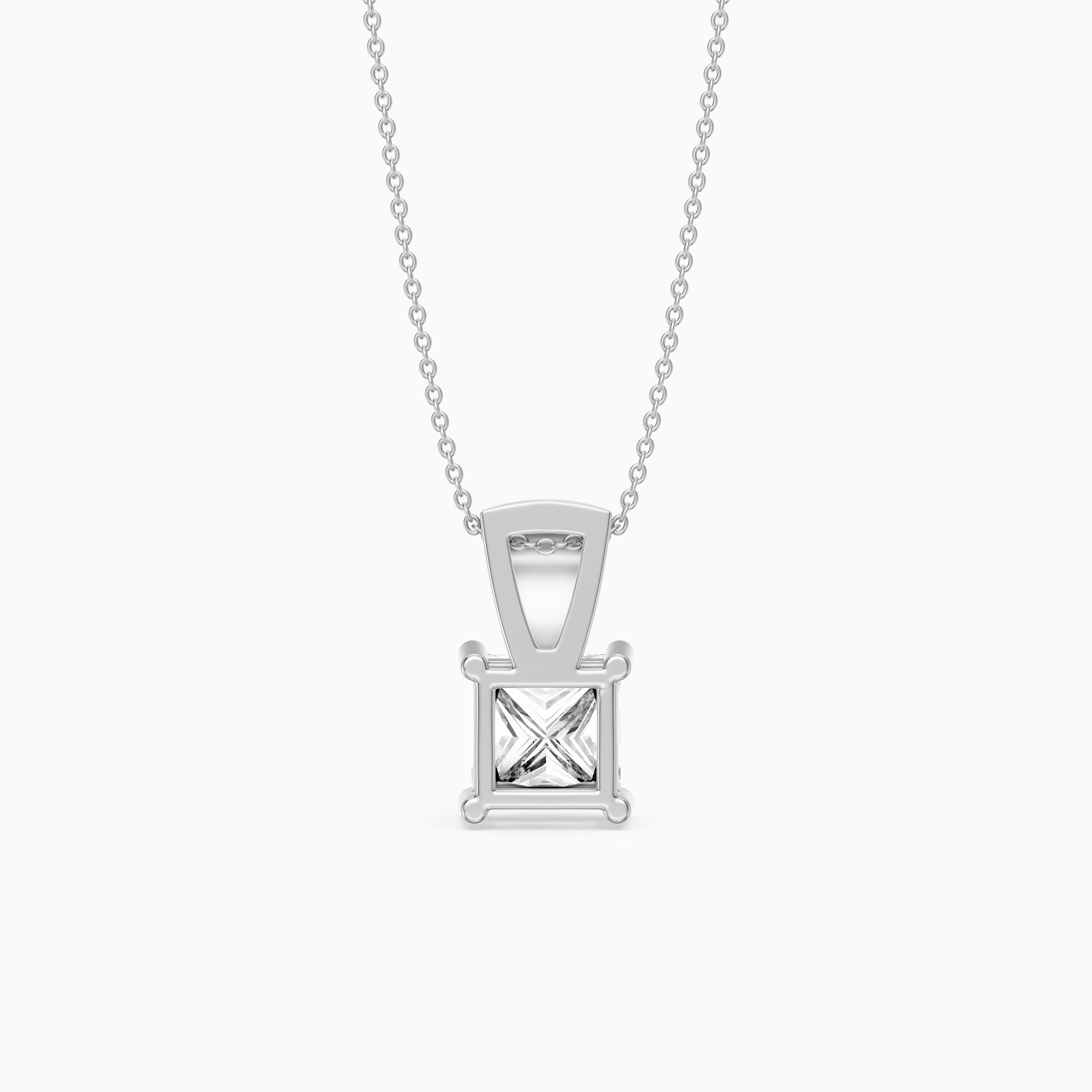 Briella Princess Cut Lab Grown Diamond Drop Pendant