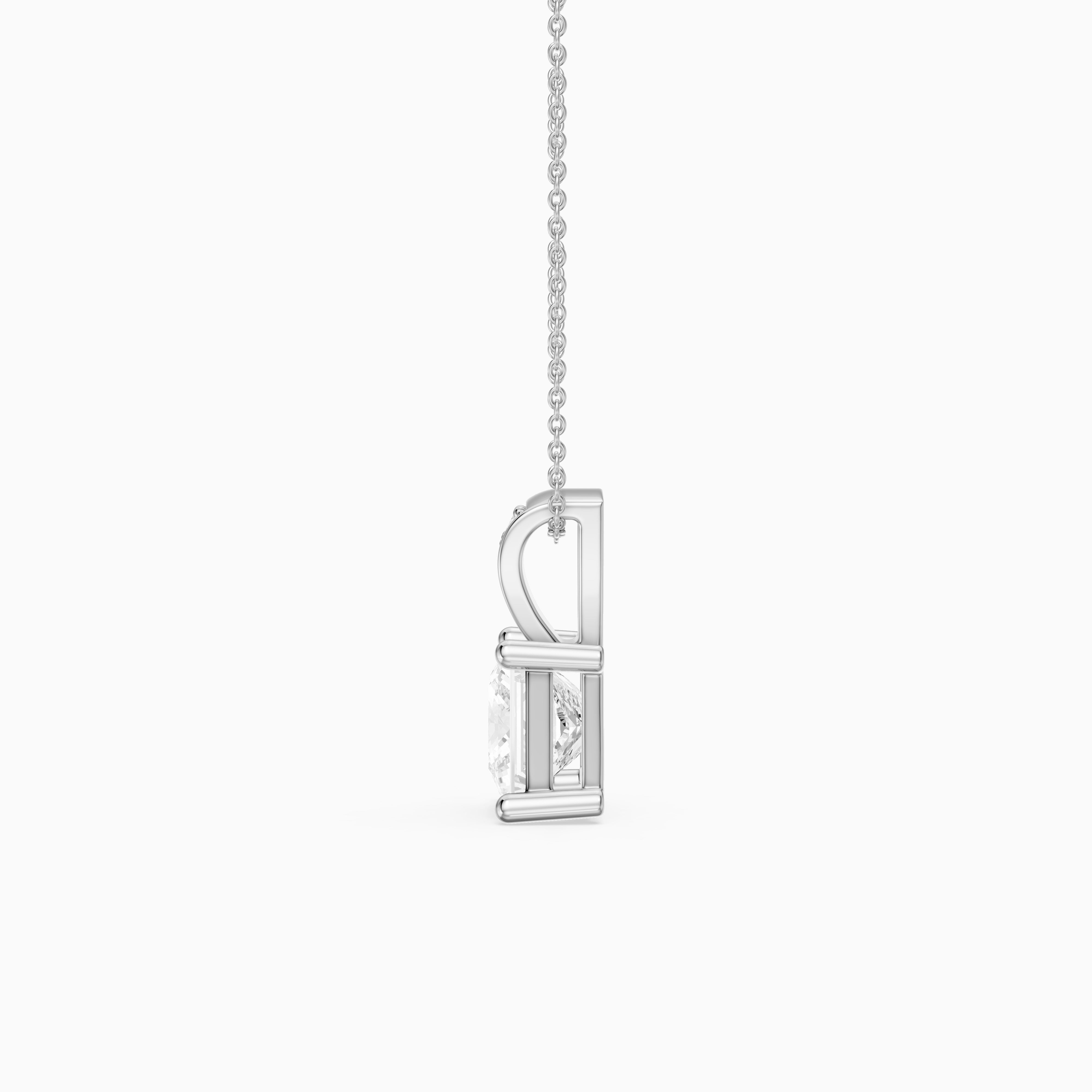 Briella Princess Cut Lab Grown Diamond Drop Pendant