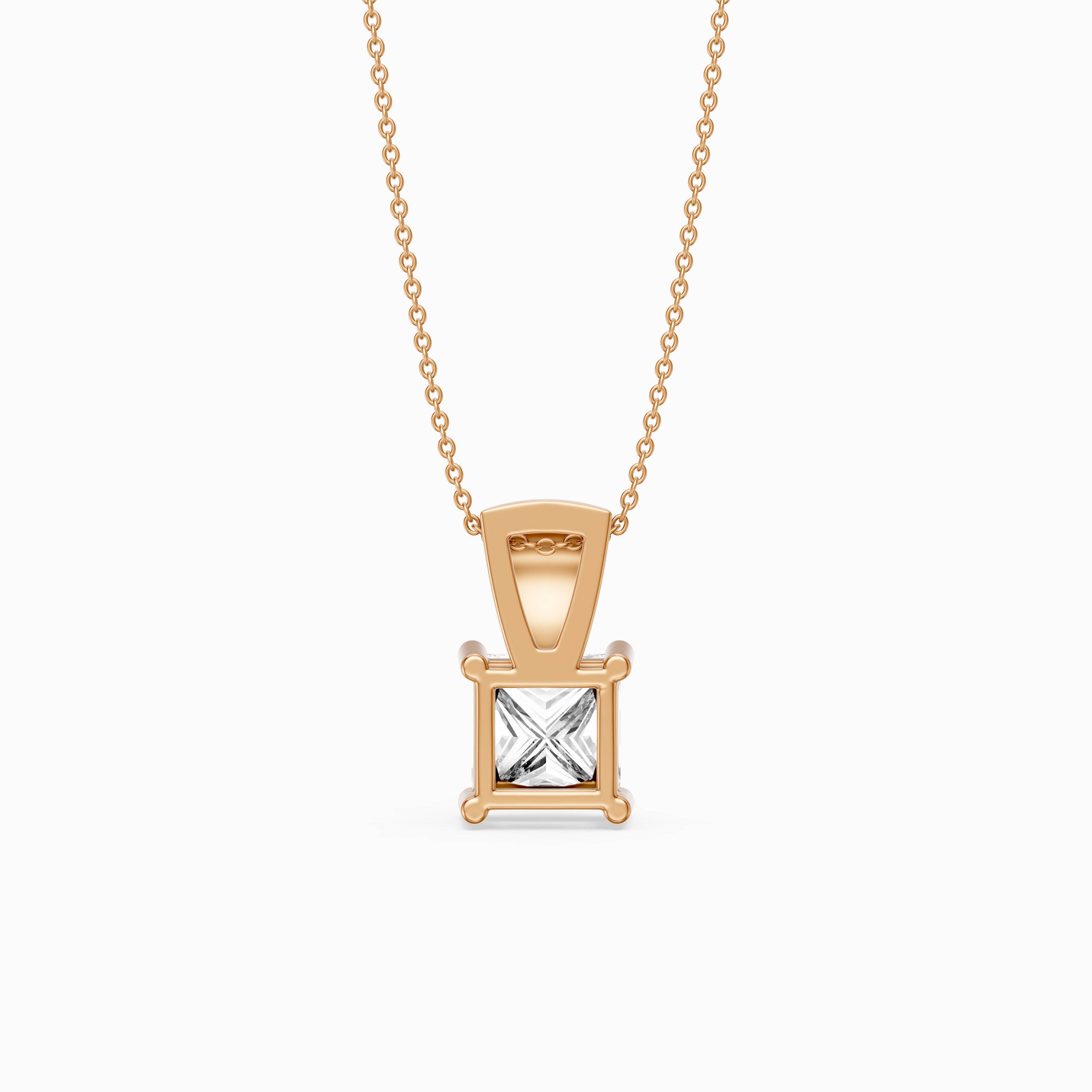 Briella Princess Cut Lab Grown Diamond Drop Pendant