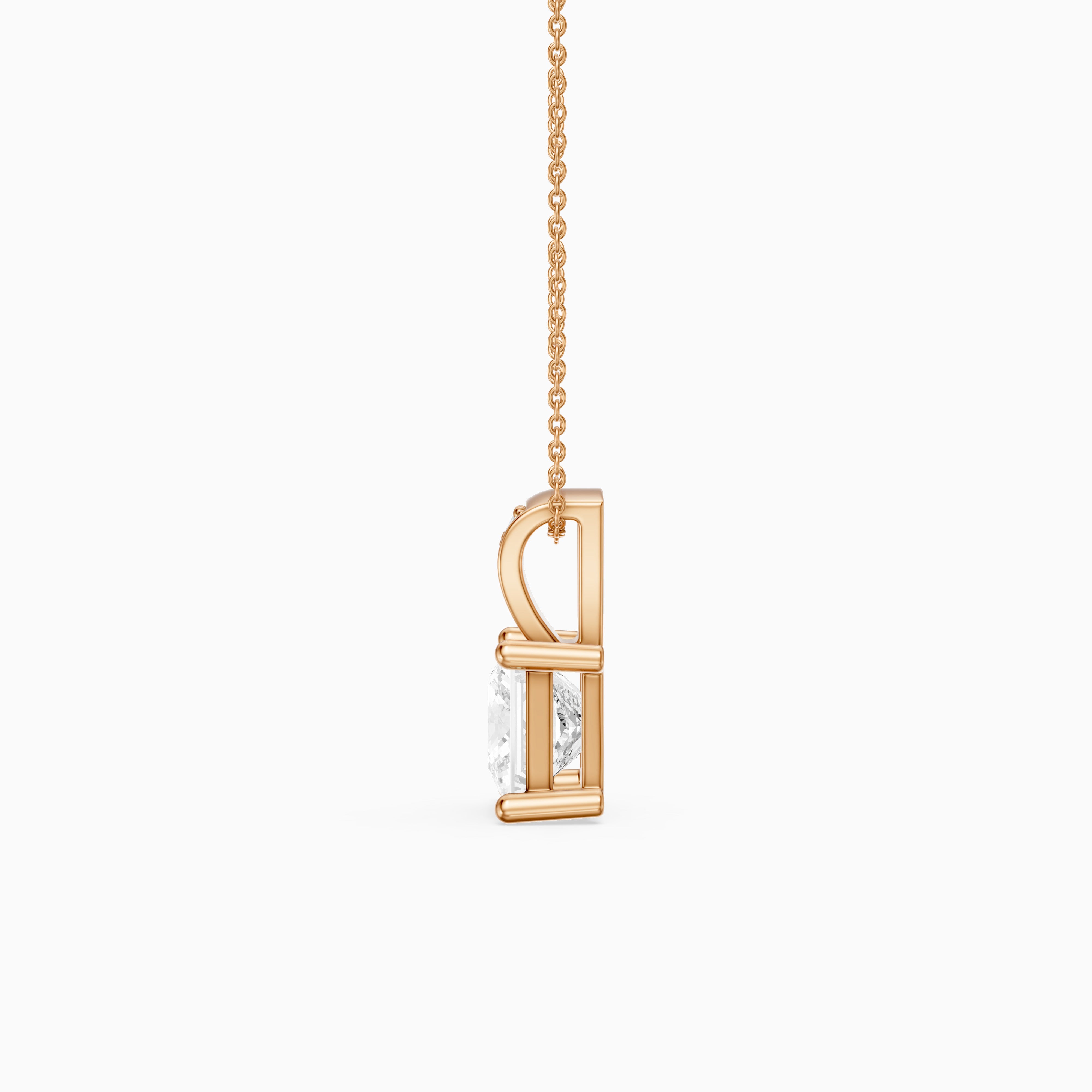 Briella Princess Cut Lab Grown Diamond Drop Pendant