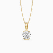 Kayla Round Lab Grown Diamond Half Bezel Pendant
