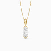 Ariyah Marquise Half Bezel Lab Grown Diamond Solitaire Pendant