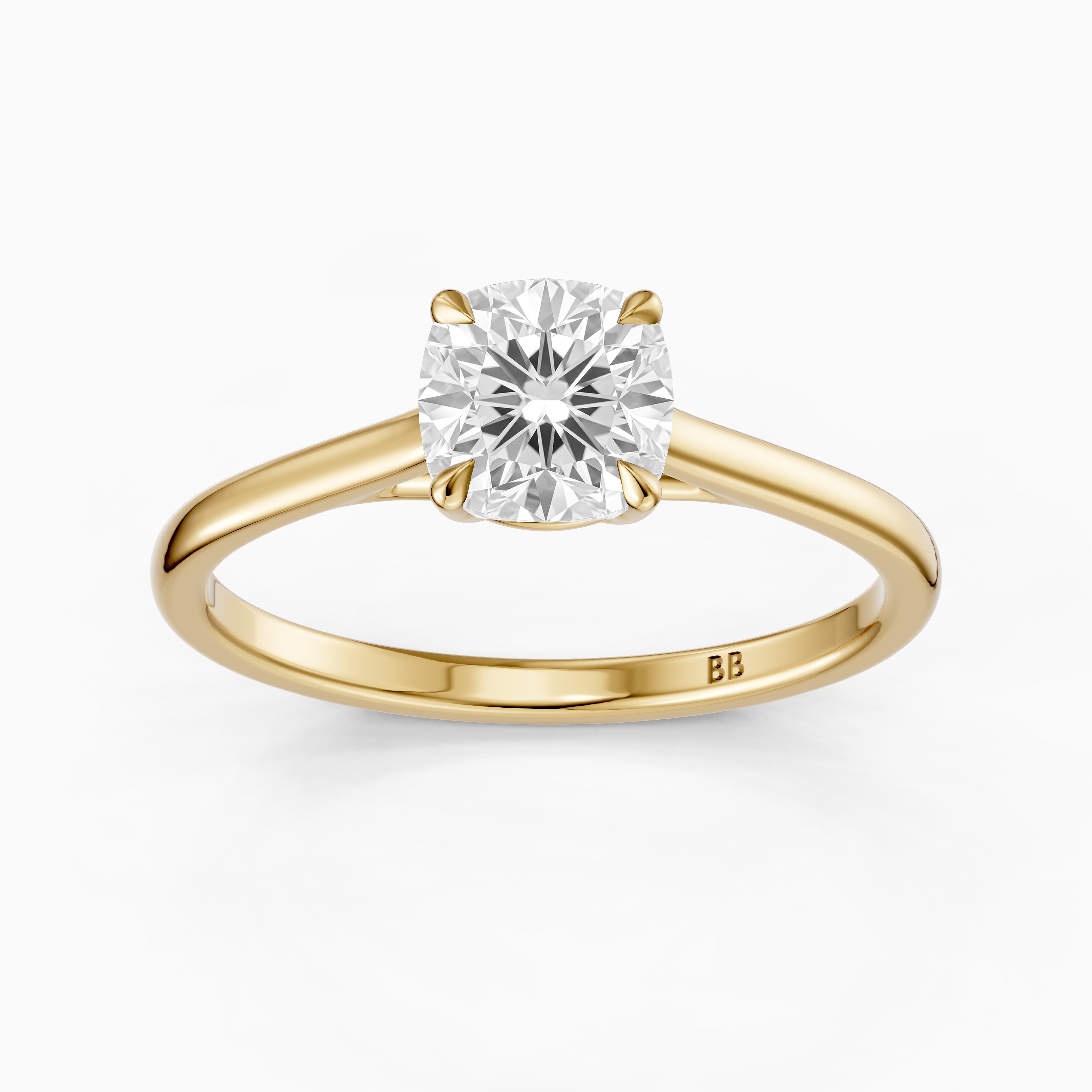 Corina 4 Prong Cushion Cut Solitaire Lab Grown Diamond Ring