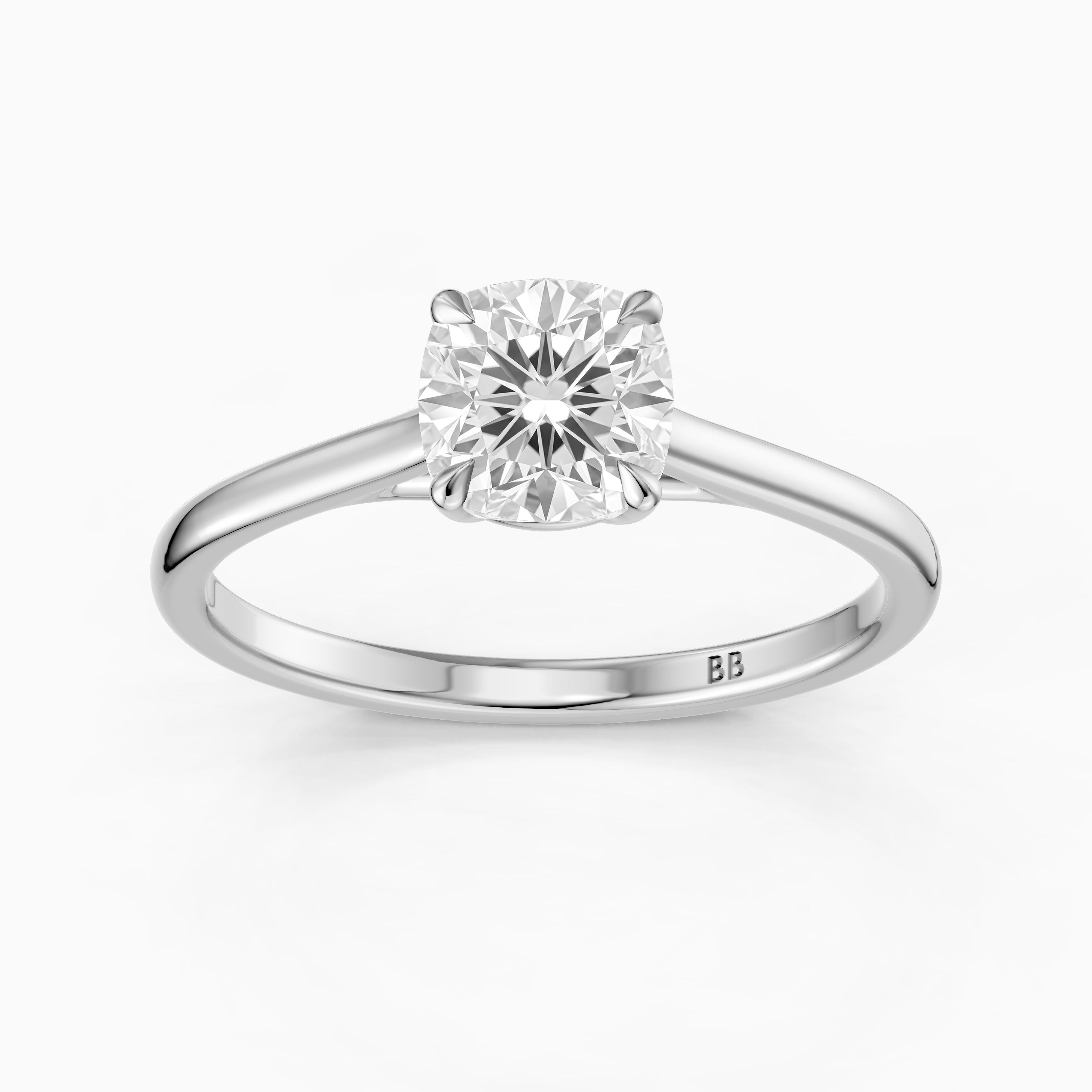 Corina 4 Prong Cushion Cut Solitaire Lab Grown Diamond Ring