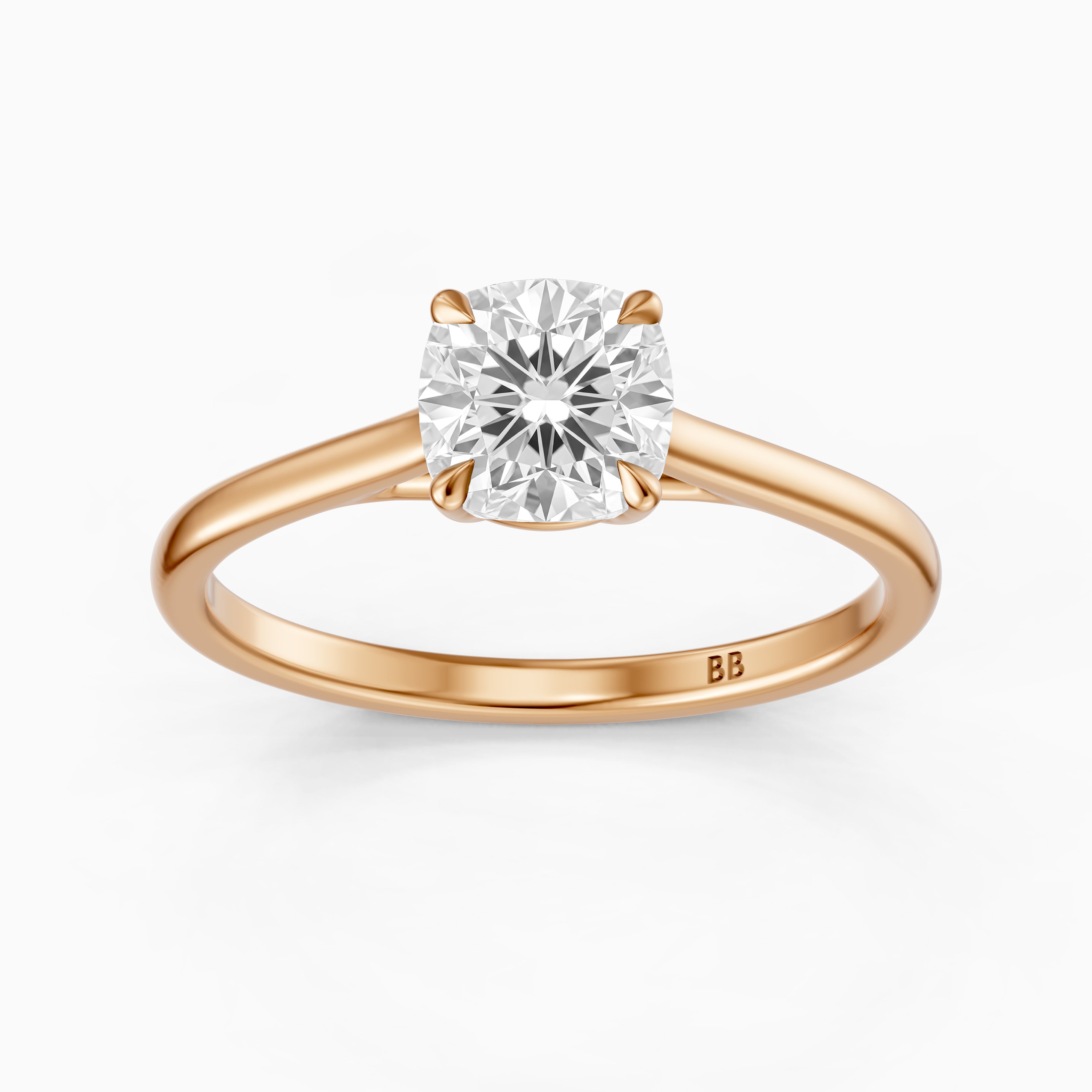 Corina 4 Prong Cushion Cut Solitaire Lab Grown Diamond Ring