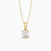 Giorgia Cushion Lab Grown Diamond Half Bezel Solitaire Pendant