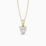 Jordyn Heart Shape Lab Grown Diamond Half Bezel Pendant