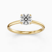 Carmen 4 Prong Round Cut Solitaire Moissanite Diamond Ring