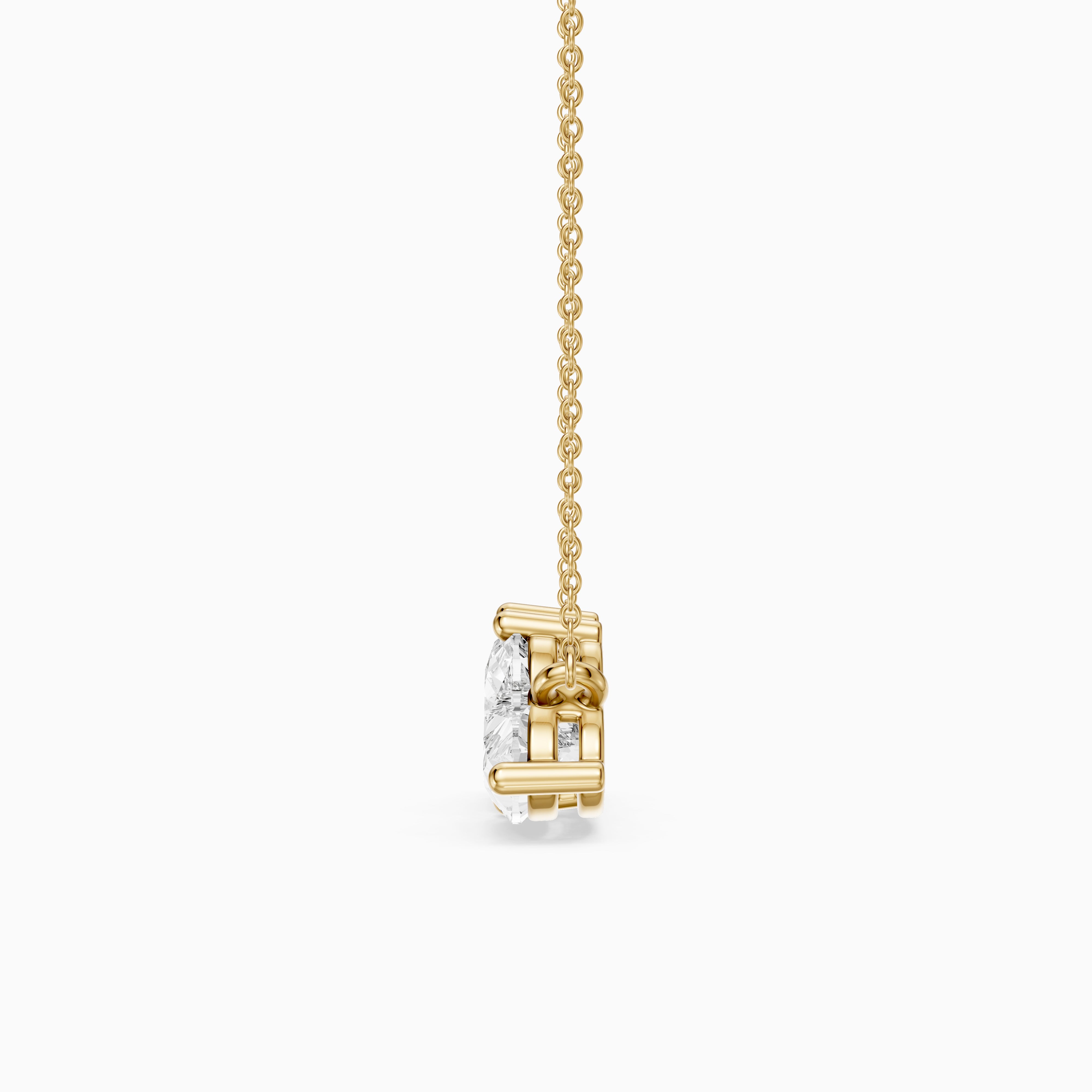 Nicole Heart Shape Lab Grown Diamond Toi et Moi Pendant