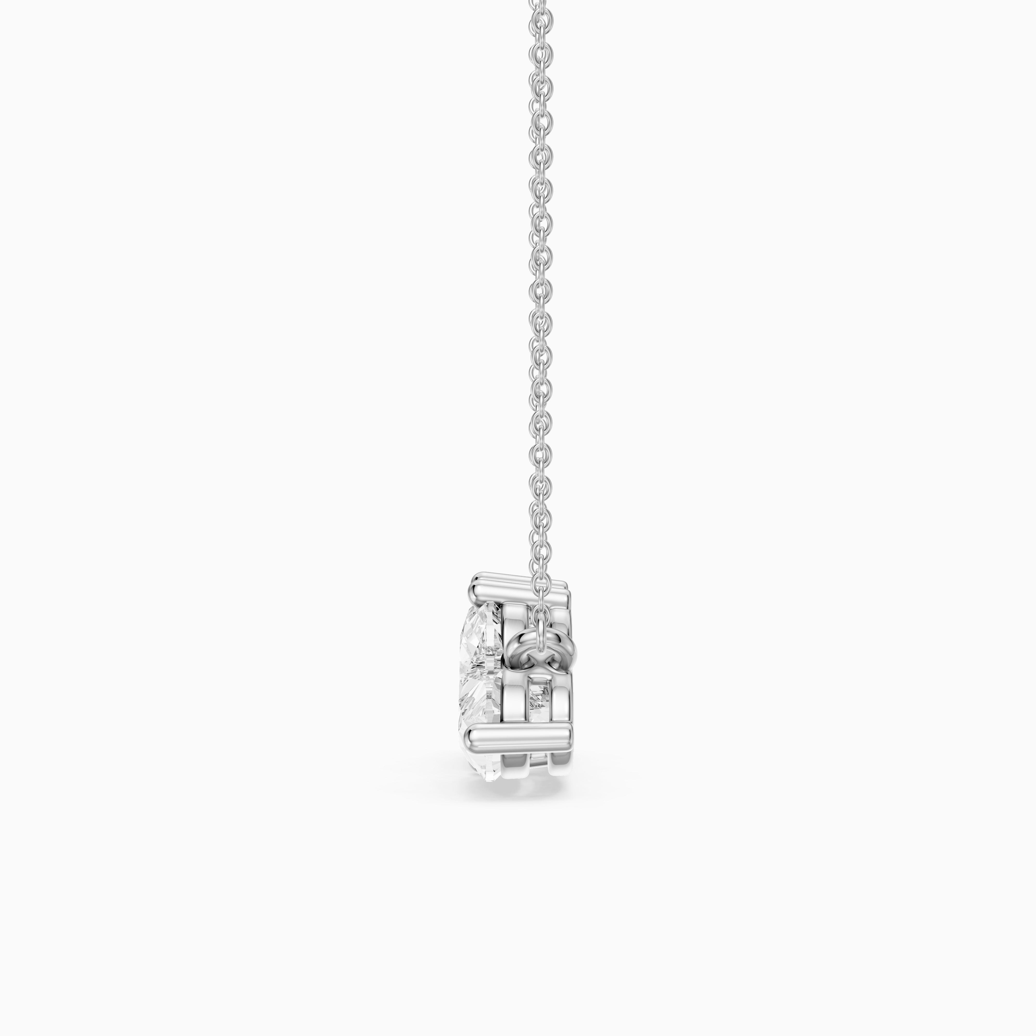 Nicole Heart Shape Lab Grown Diamond Toi et Moi Pendant
