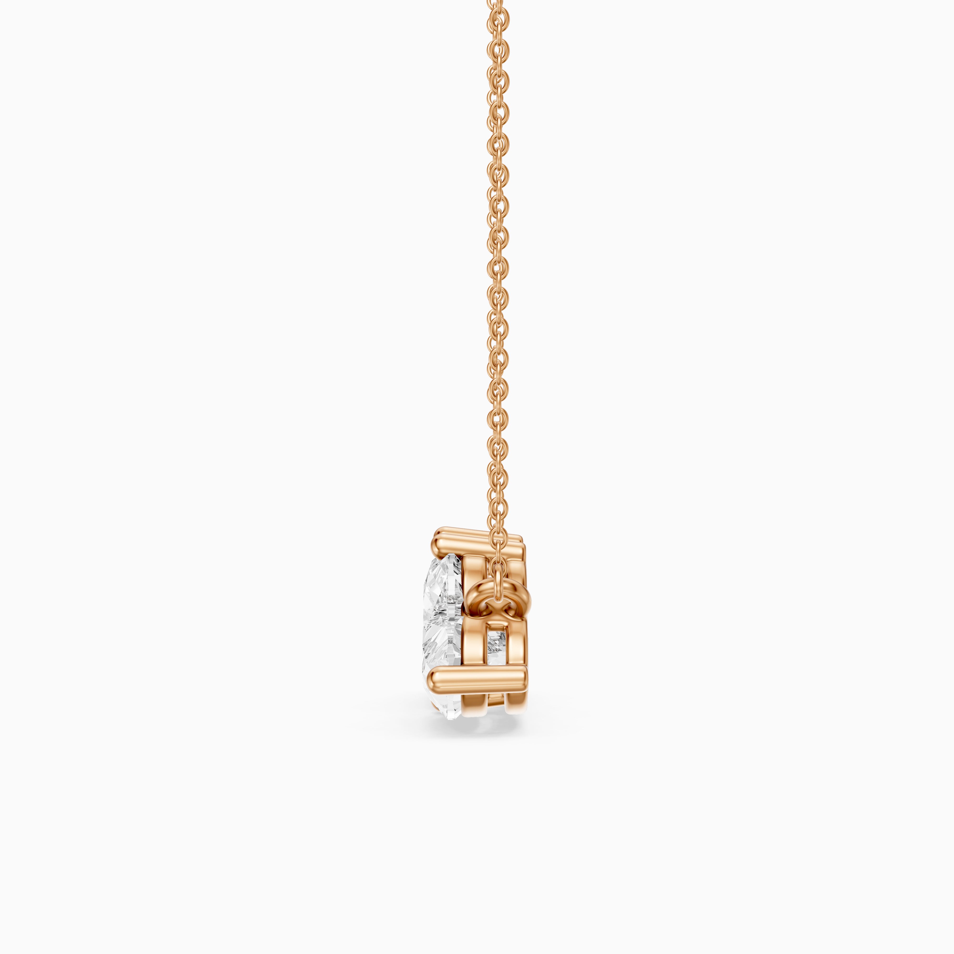 Nicole Heart Shape Lab Grown Diamond Toi et Moi Pendant