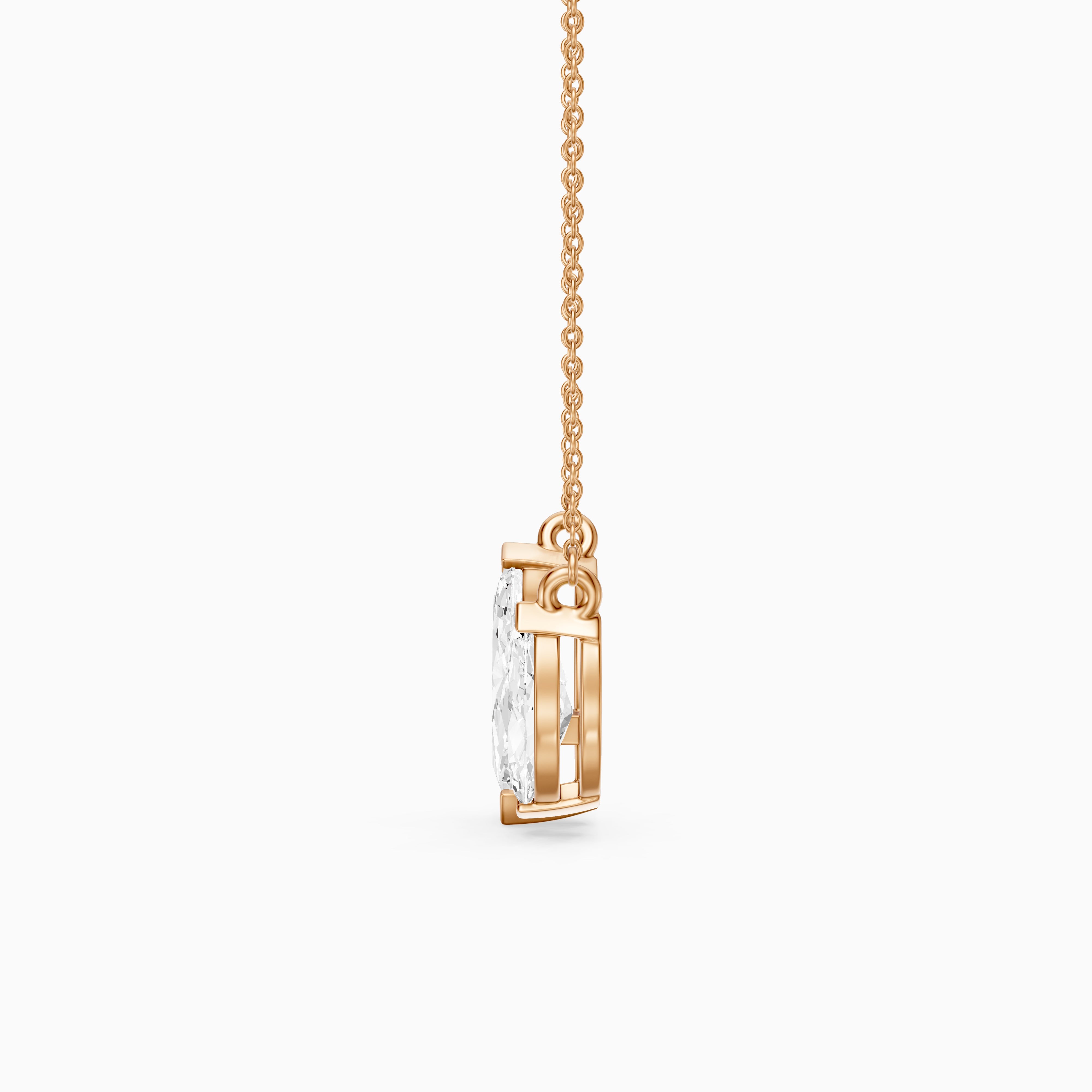 Blaire Marquise Cut Lab Grown Diamond Toi et Moi Pendant