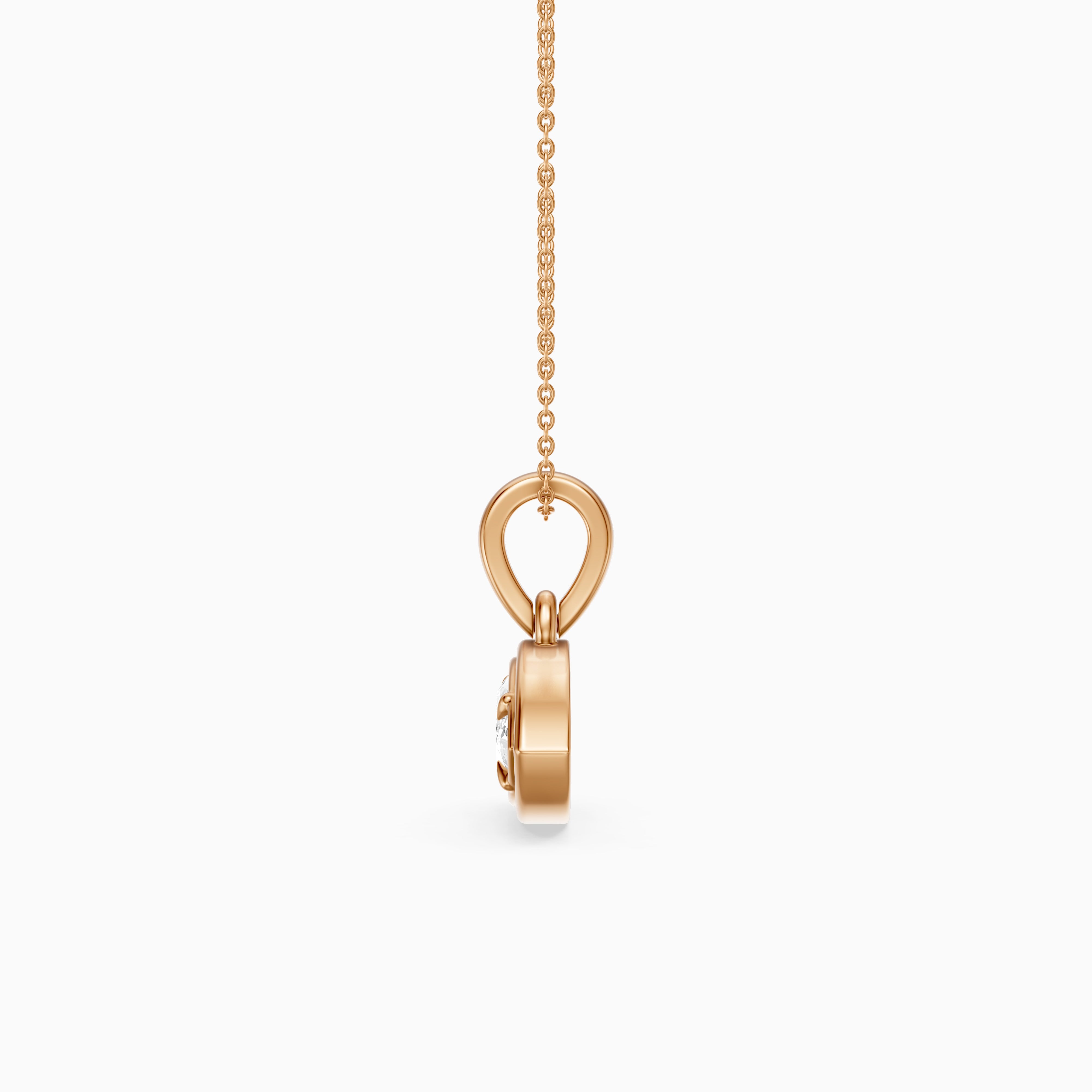 Liana East West Marquise Lab Grown Diamond Bezel Pendant