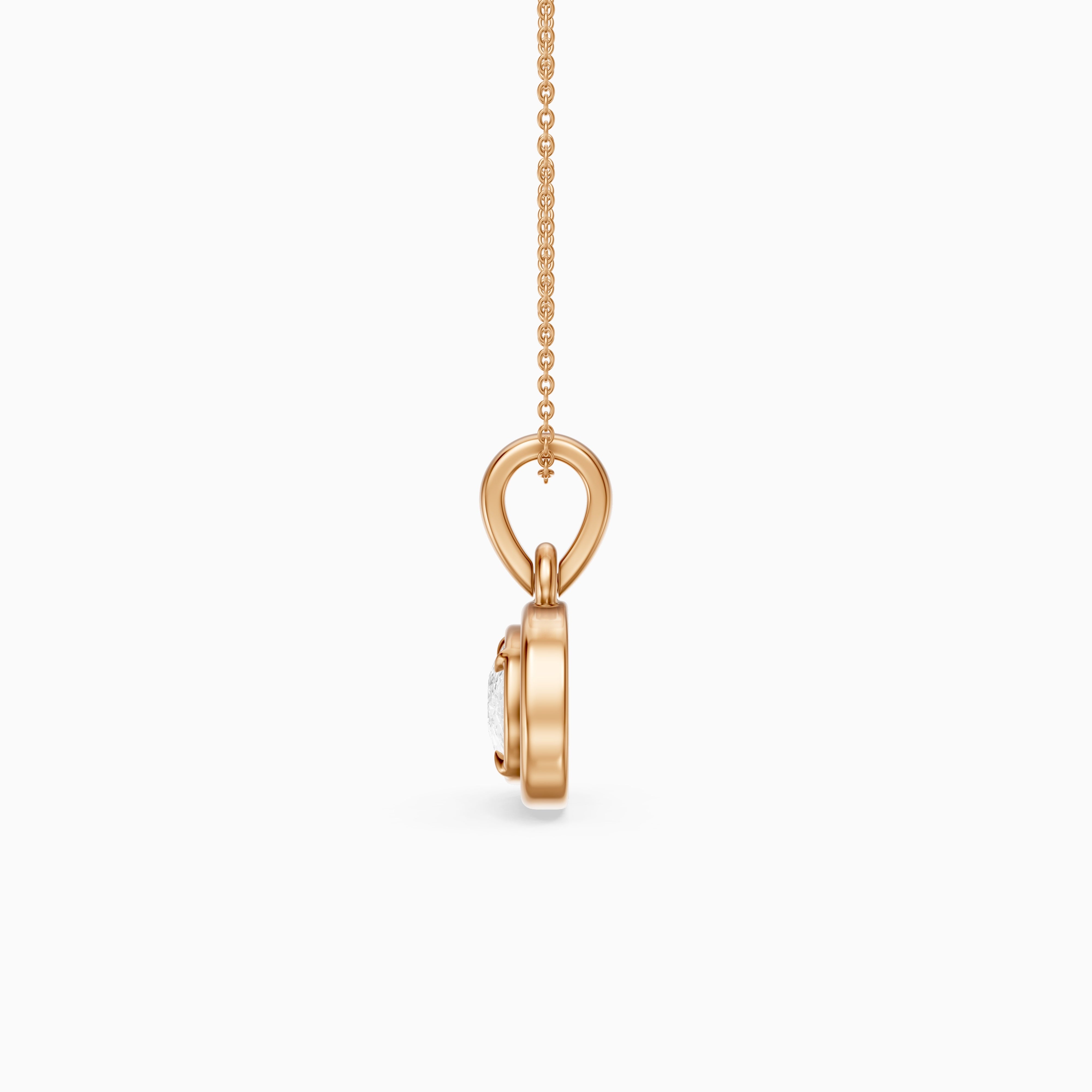 Carmen East West Elongated Cushion Cut Lab Grown Diamond Bezel Pendant