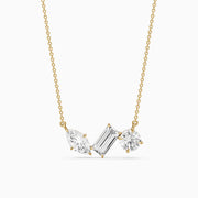 Gracie Marquise, Baguette and Round Lab Grown Diamond Trio Necklace