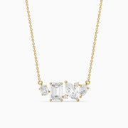 Lara Multi Shape Lab Grown Diamond Cluster Necklace