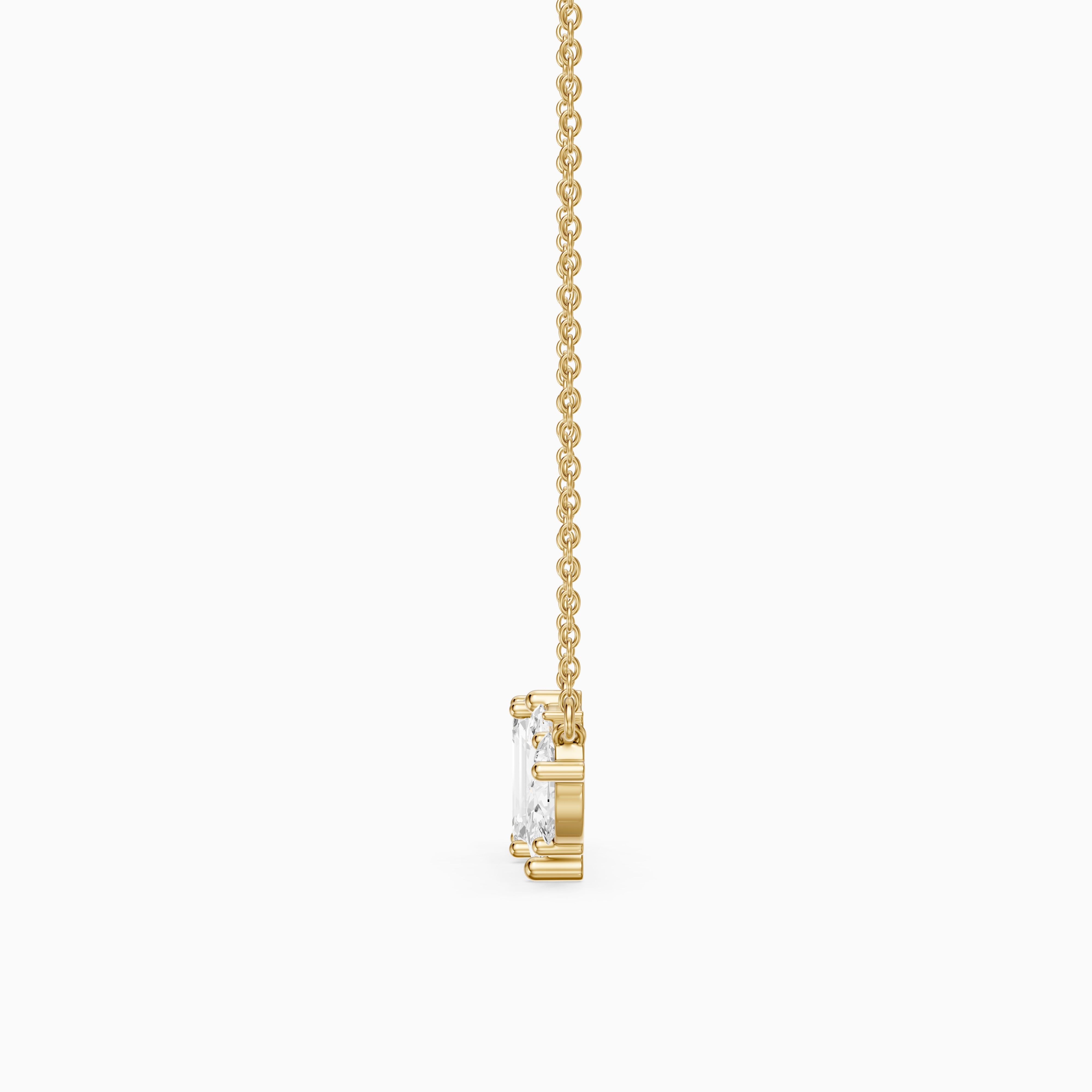 Lara Multi Shape Lab Grown Diamond Cluster Necklace
