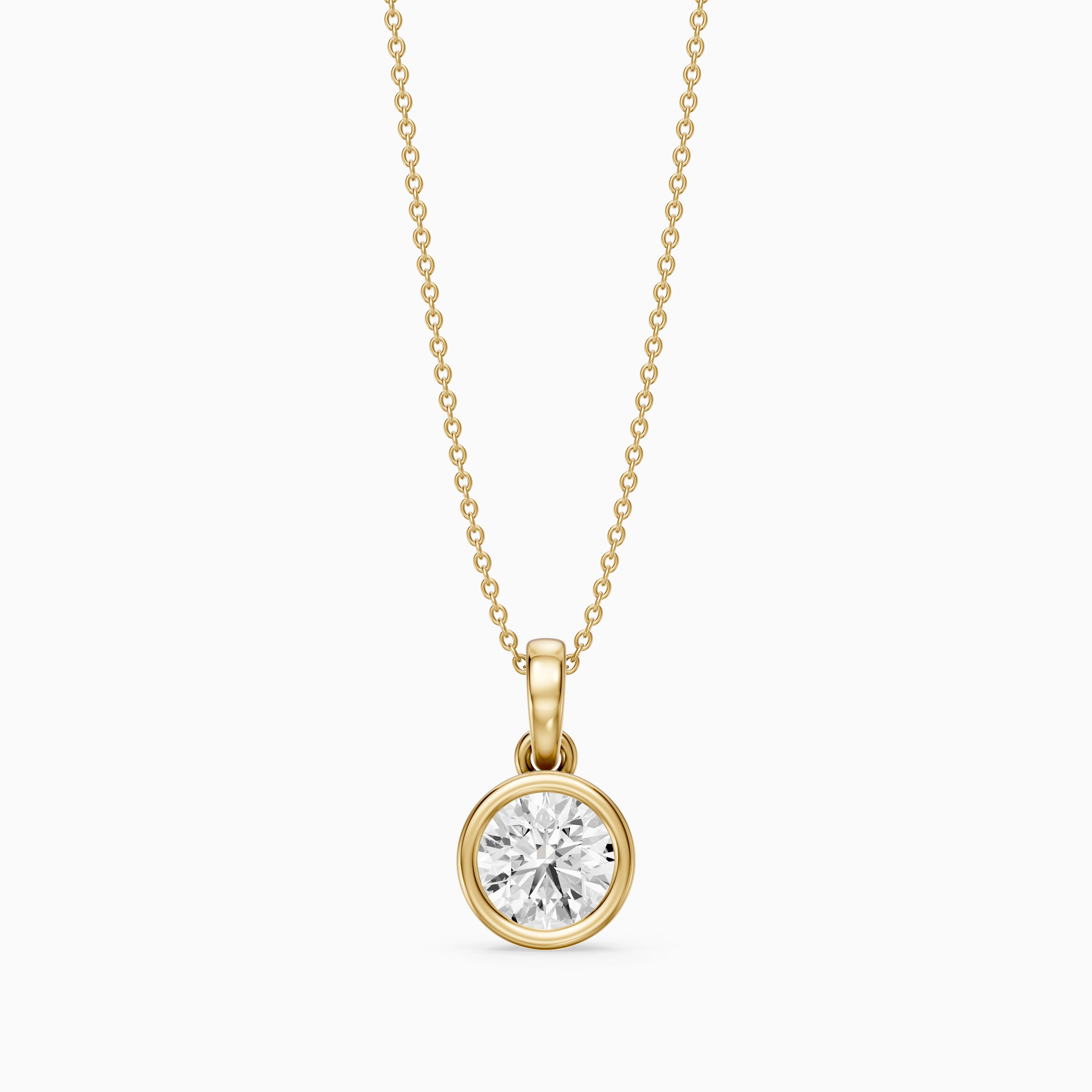 Zoe Solitaire Round Lab Grown Diamond Pendant