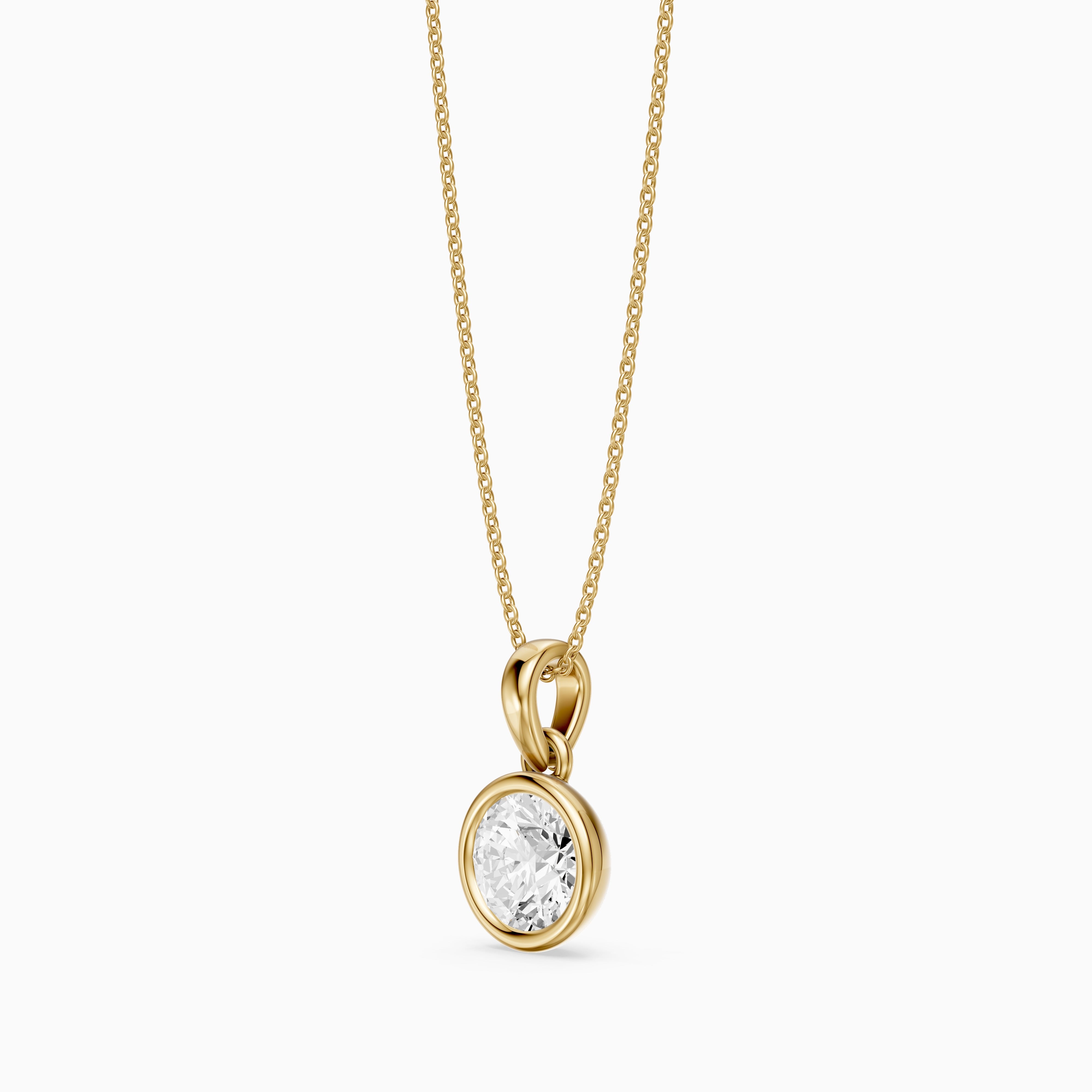 Zoe Solitaire Round Lab Grown Diamond Pendant