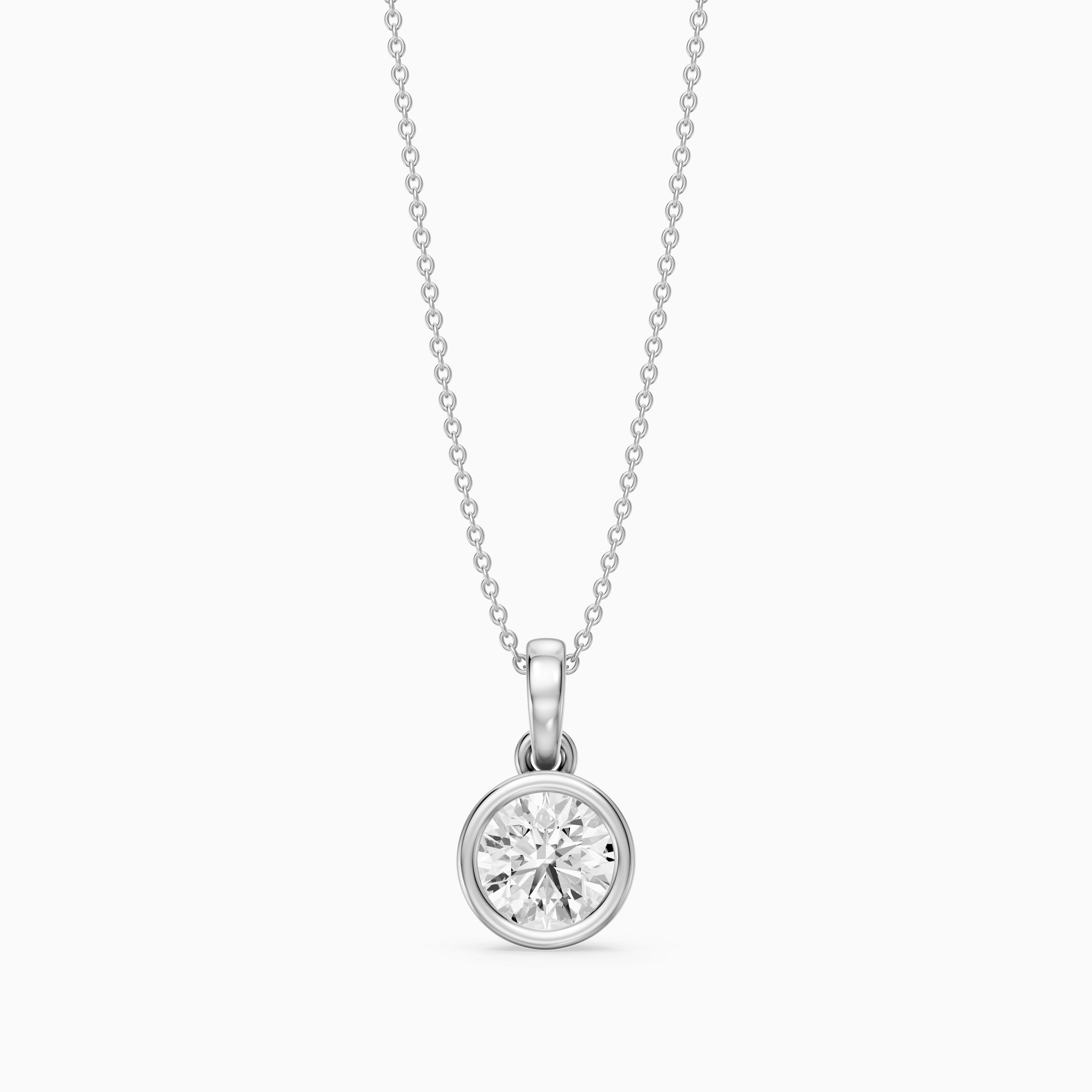 Zoe Solitaire Round Lab Grown Diamond Pendant
