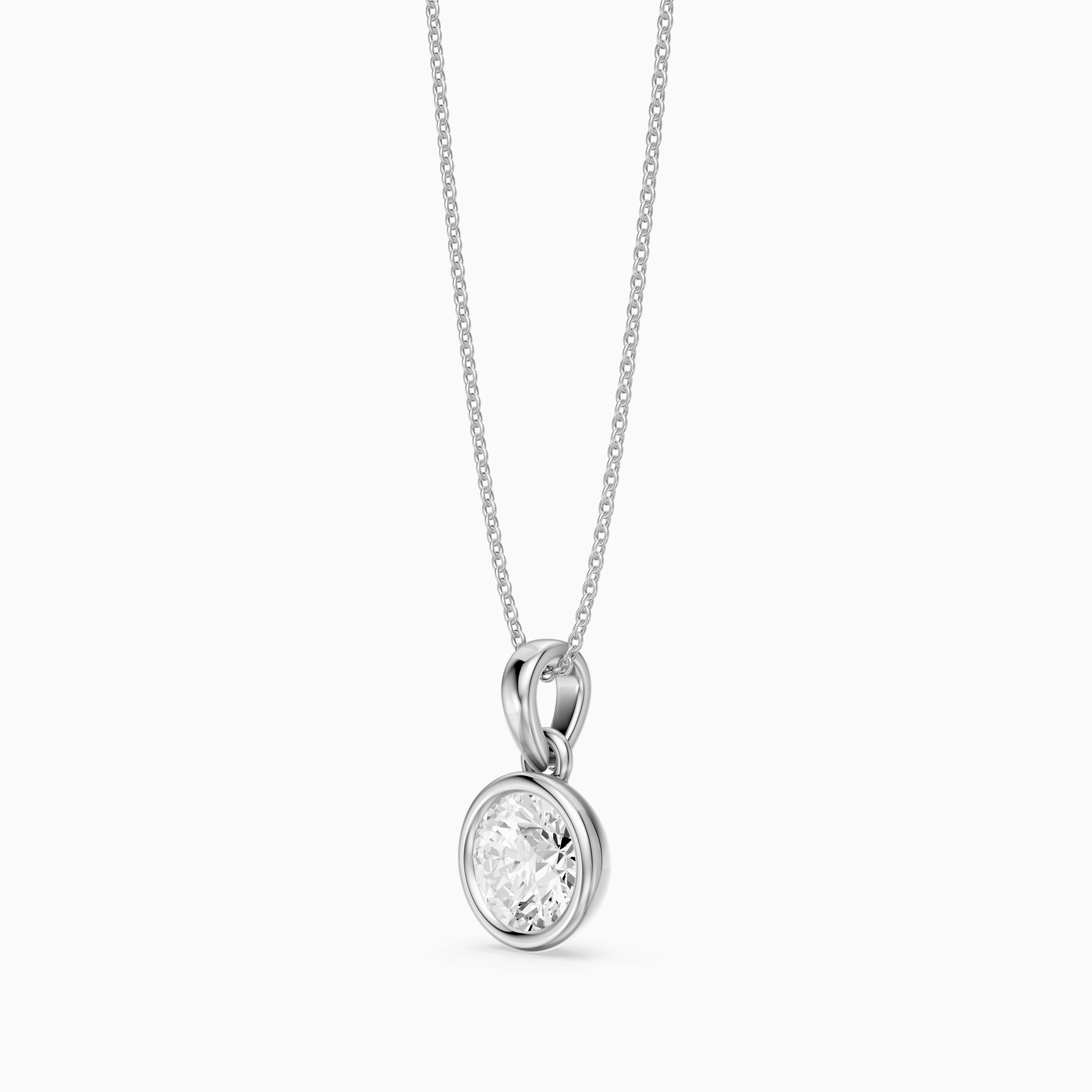 Zoe Solitaire Round Lab Grown Diamond Pendant