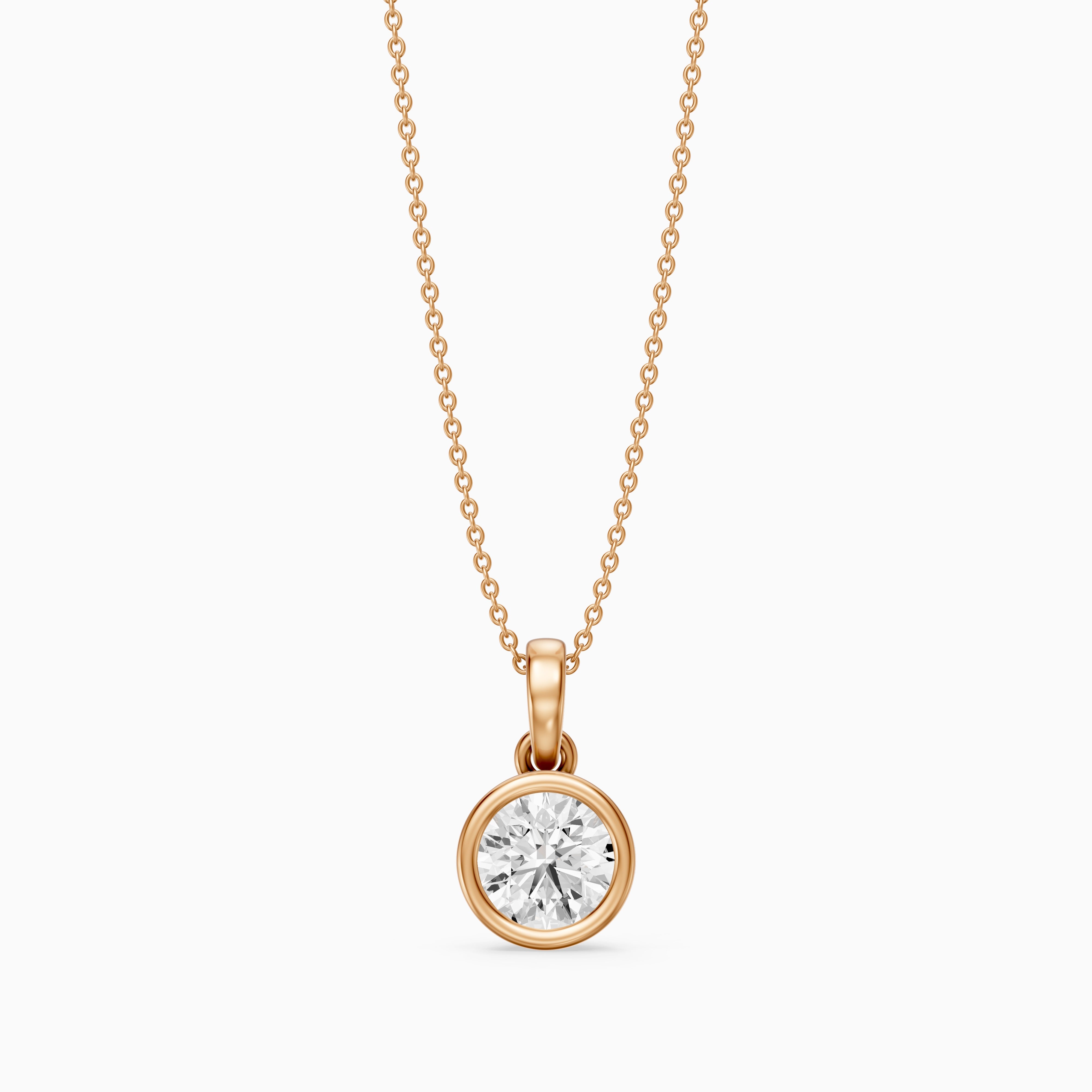 Zoe Solitaire Round Lab Grown Diamond Pendant