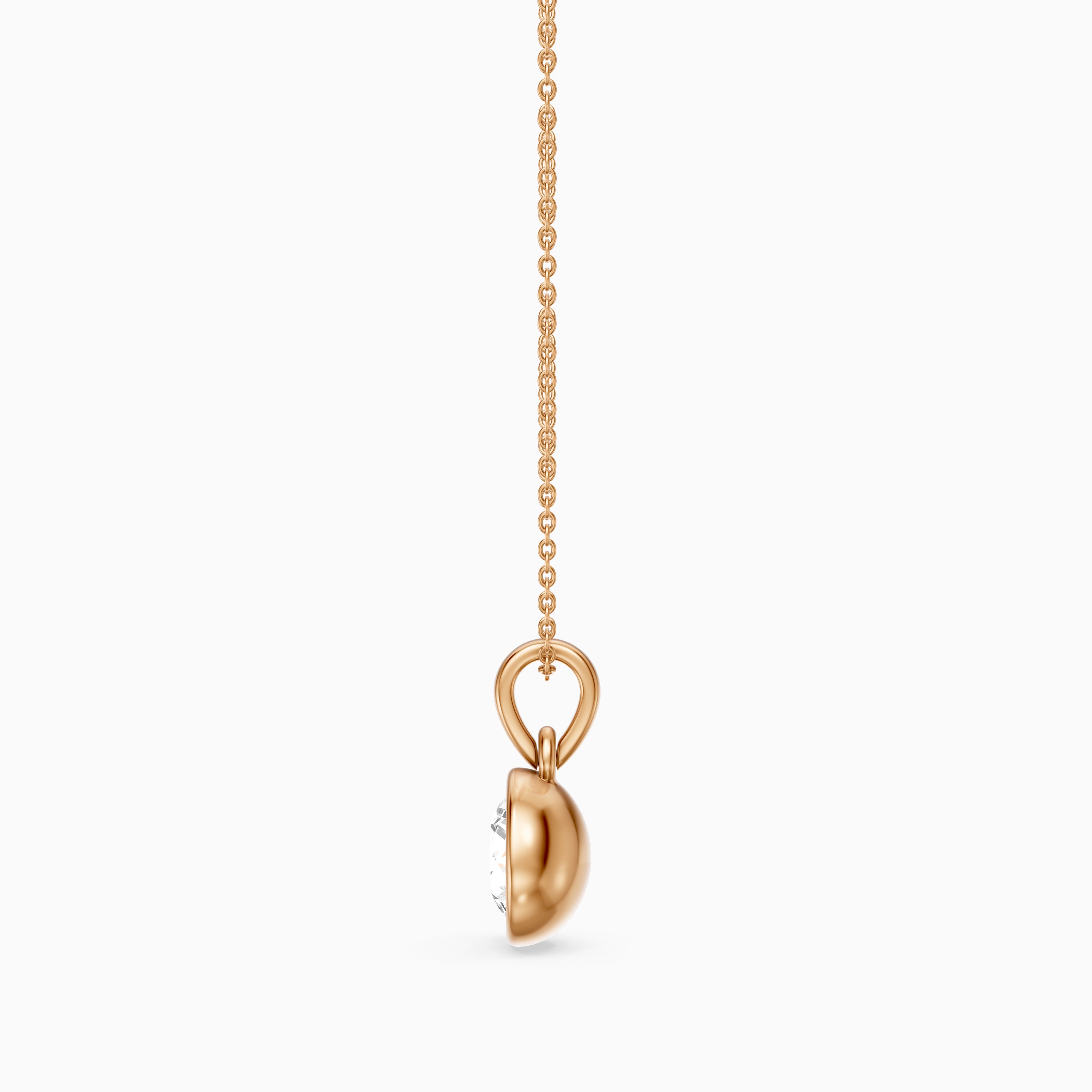 Zoe Solitaire Round Lab Grown Diamond Pendant