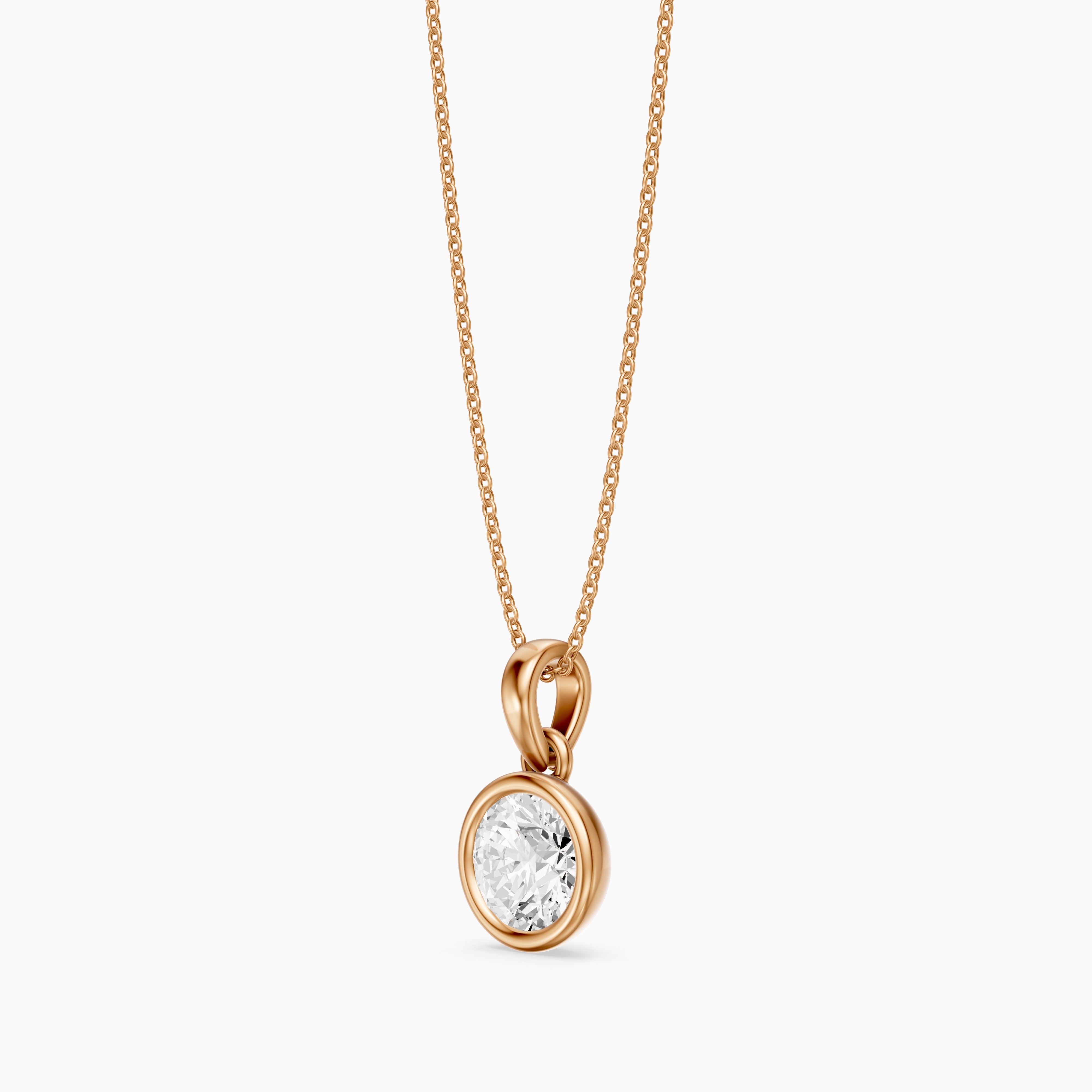 Zoe Solitaire Round Lab Grown Diamond Pendant