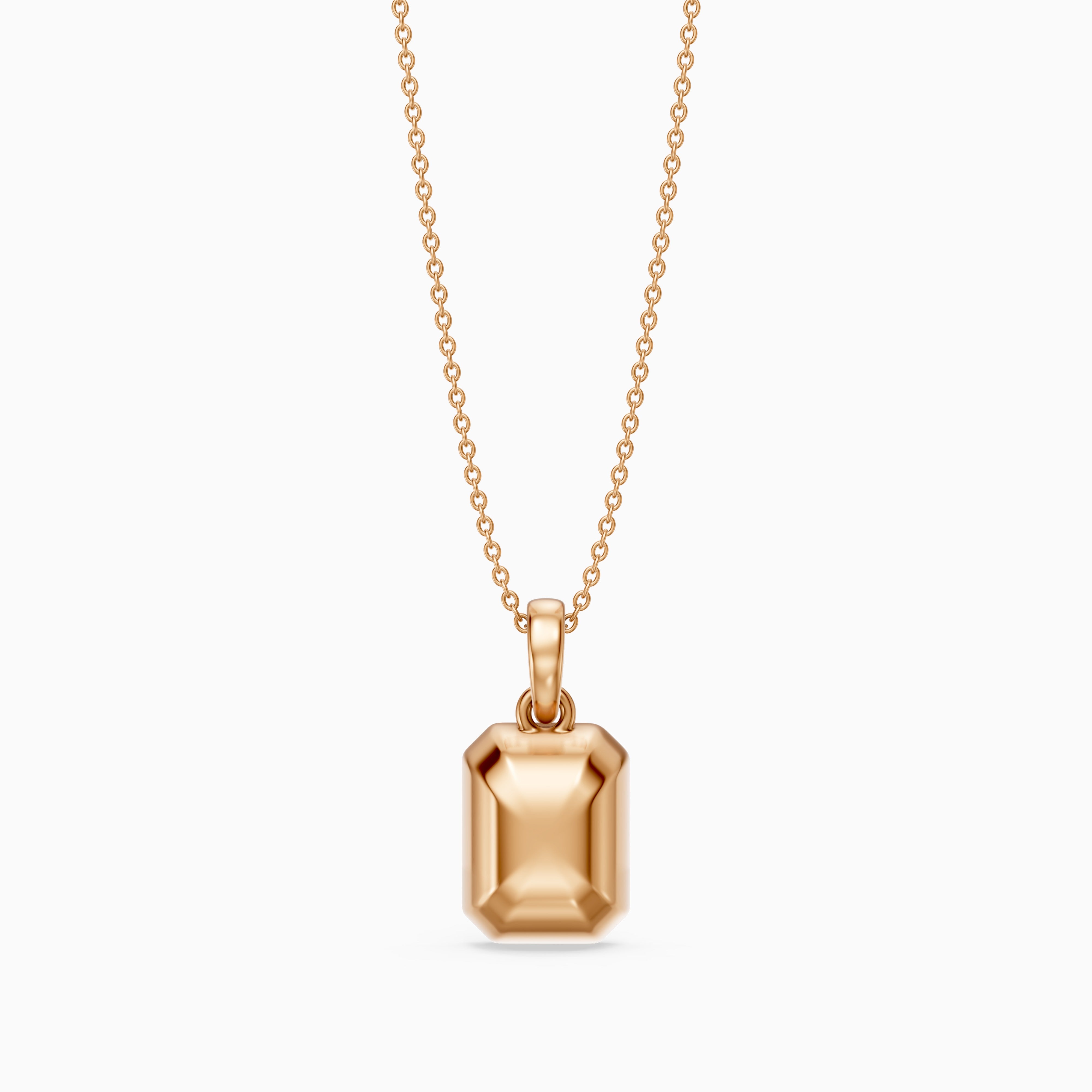 Agata Emerald Cut Solitaire Lab Grown Diamond Pendant