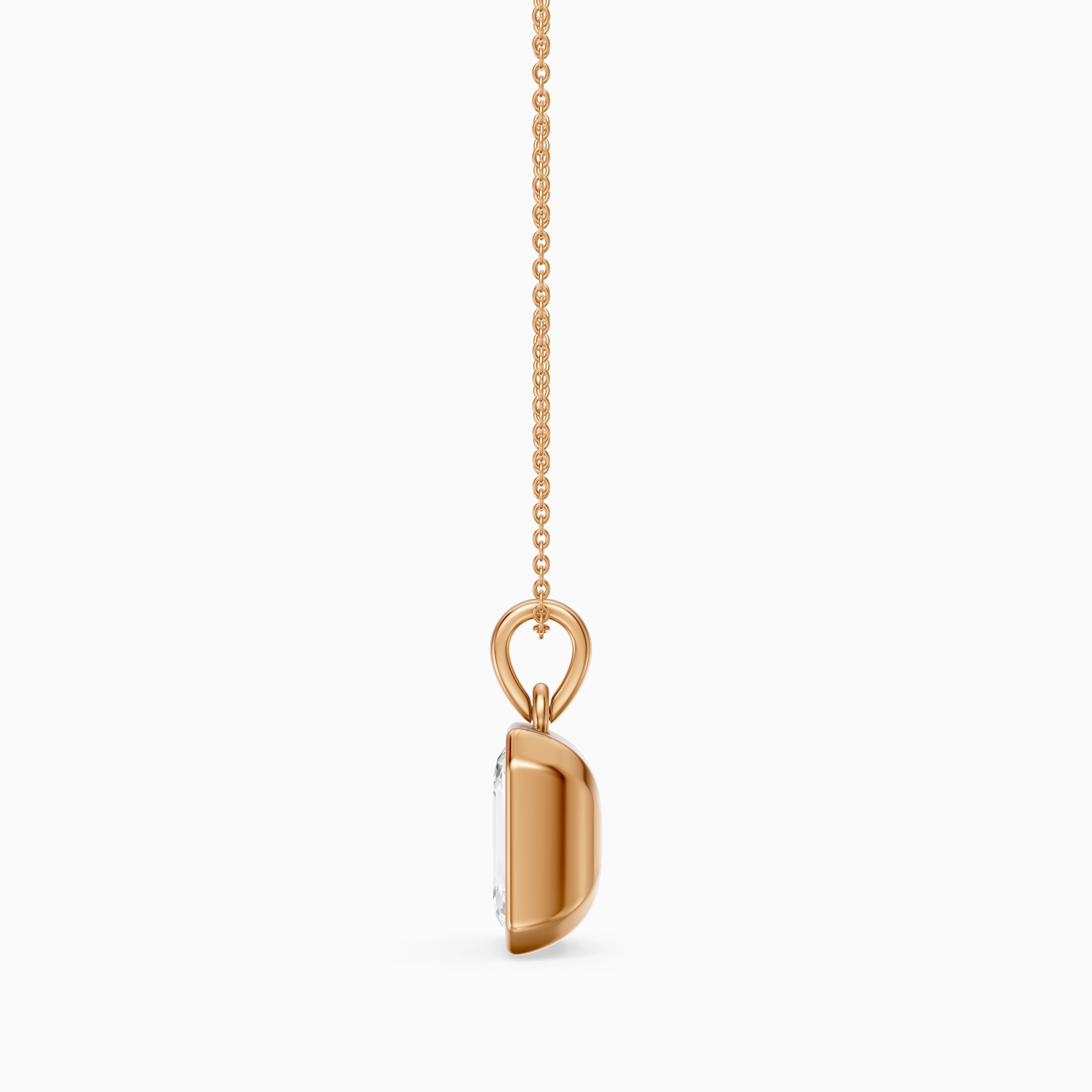 Agata Emerald Cut Solitaire Lab Grown Diamond Pendant