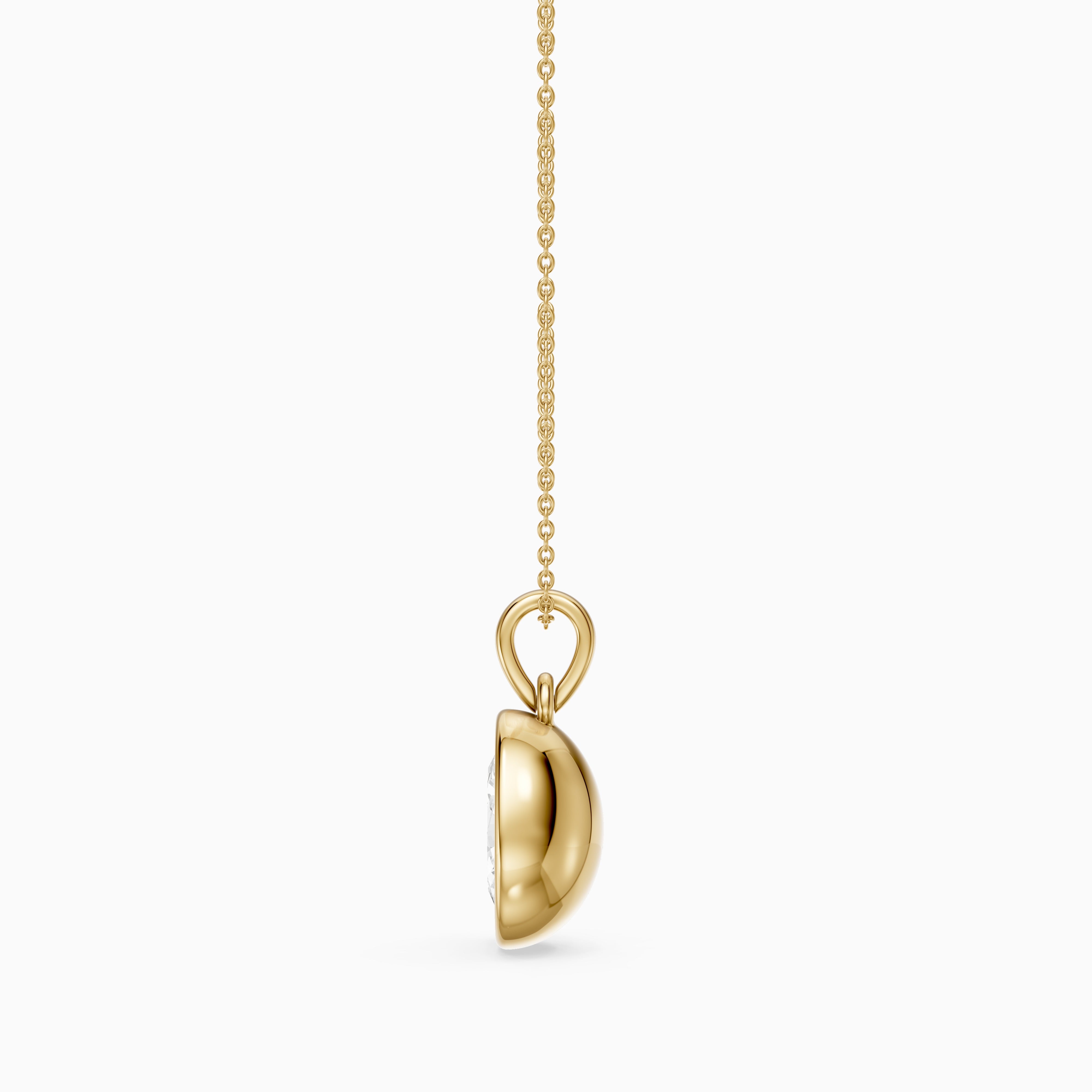 Agnese Oval Solitaire Lab Grown Diamond Pendant