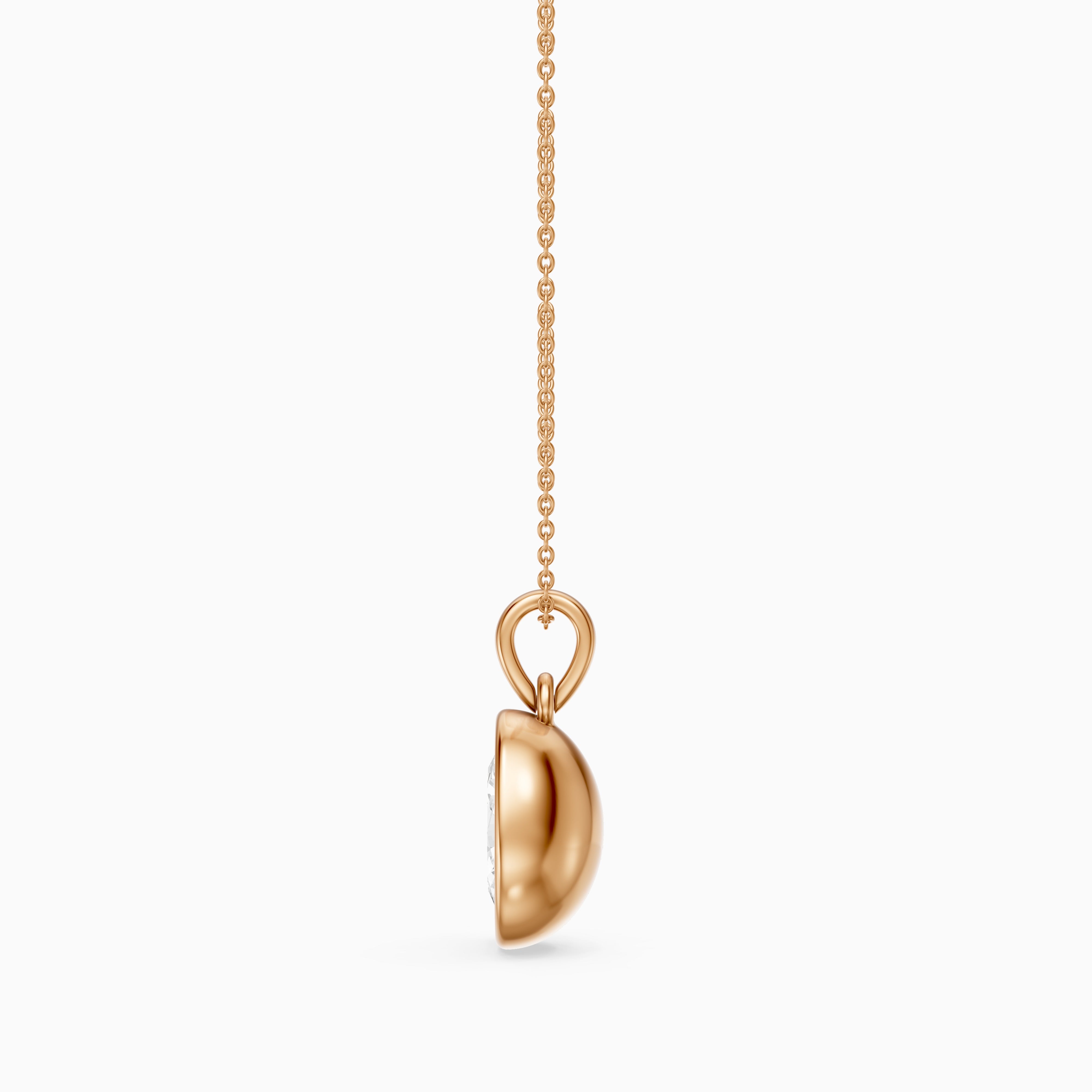 Agnese Oval Solitaire Lab Grown Diamond Pendant