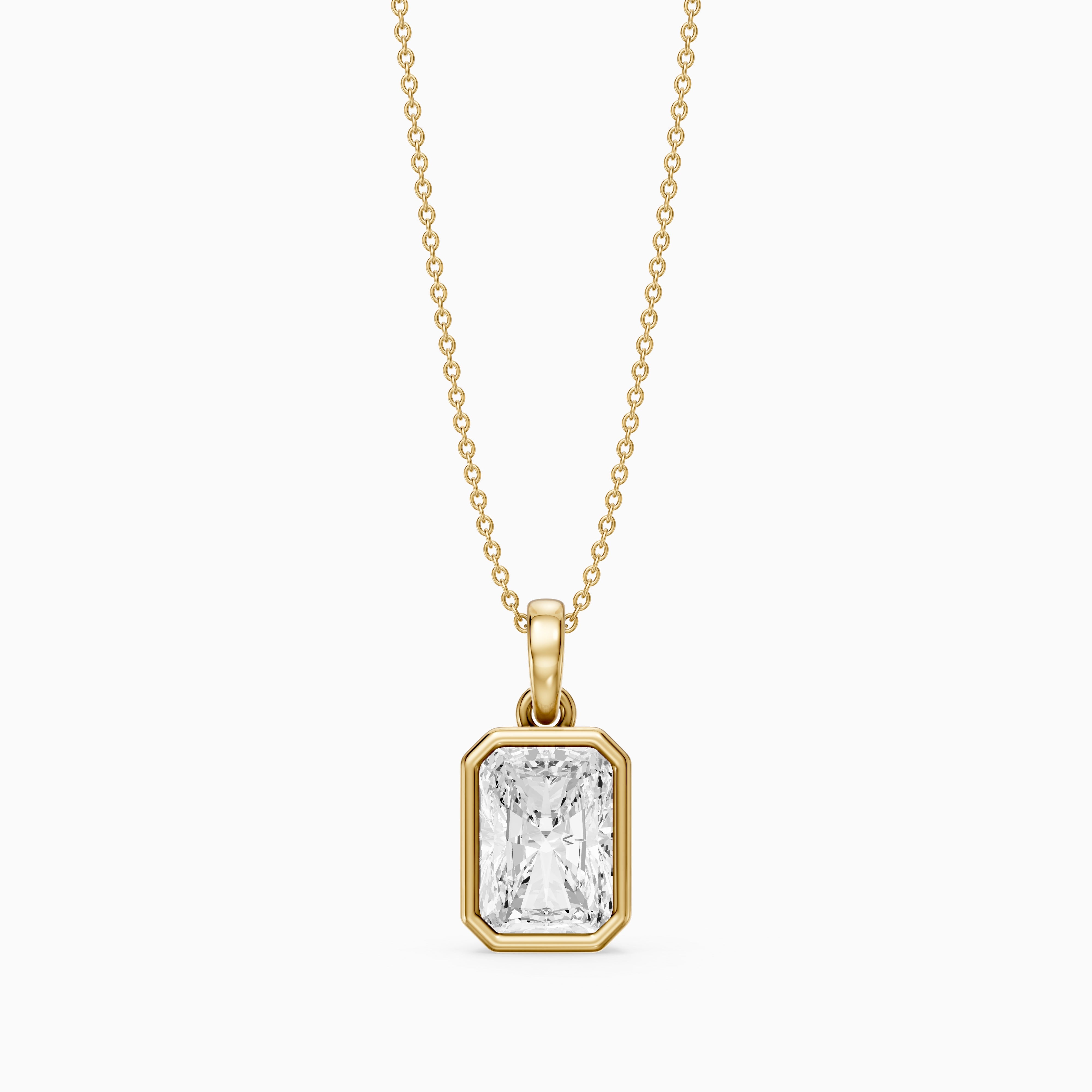 Gianna Radiant Cut Solitaire Lab Grown Diamond Pendant