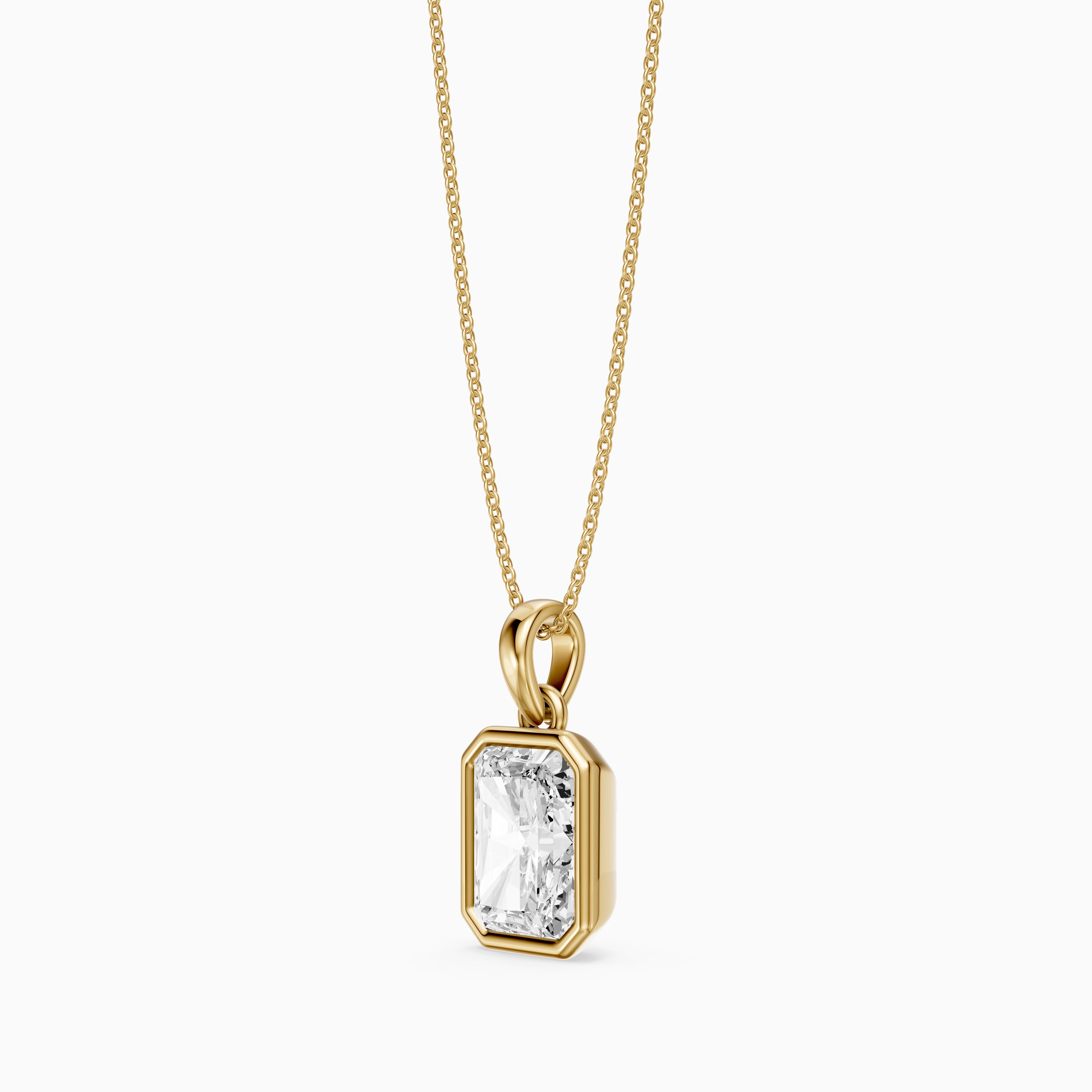 Gianna Radiant Cut Solitaire Lab Grown Diamond Pendant