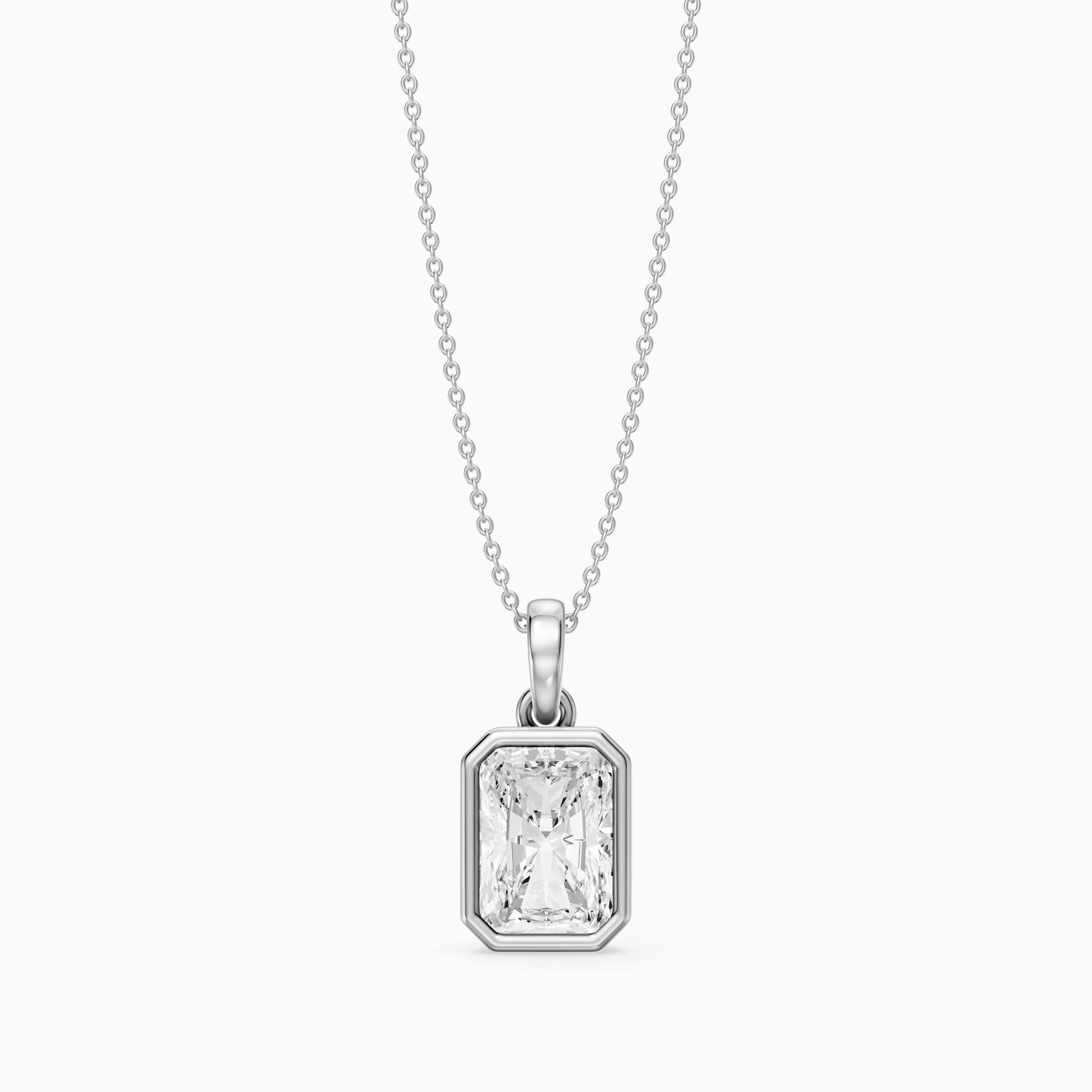 Gianna Radiant Cut Solitaire Lab Grown Diamond Pendant