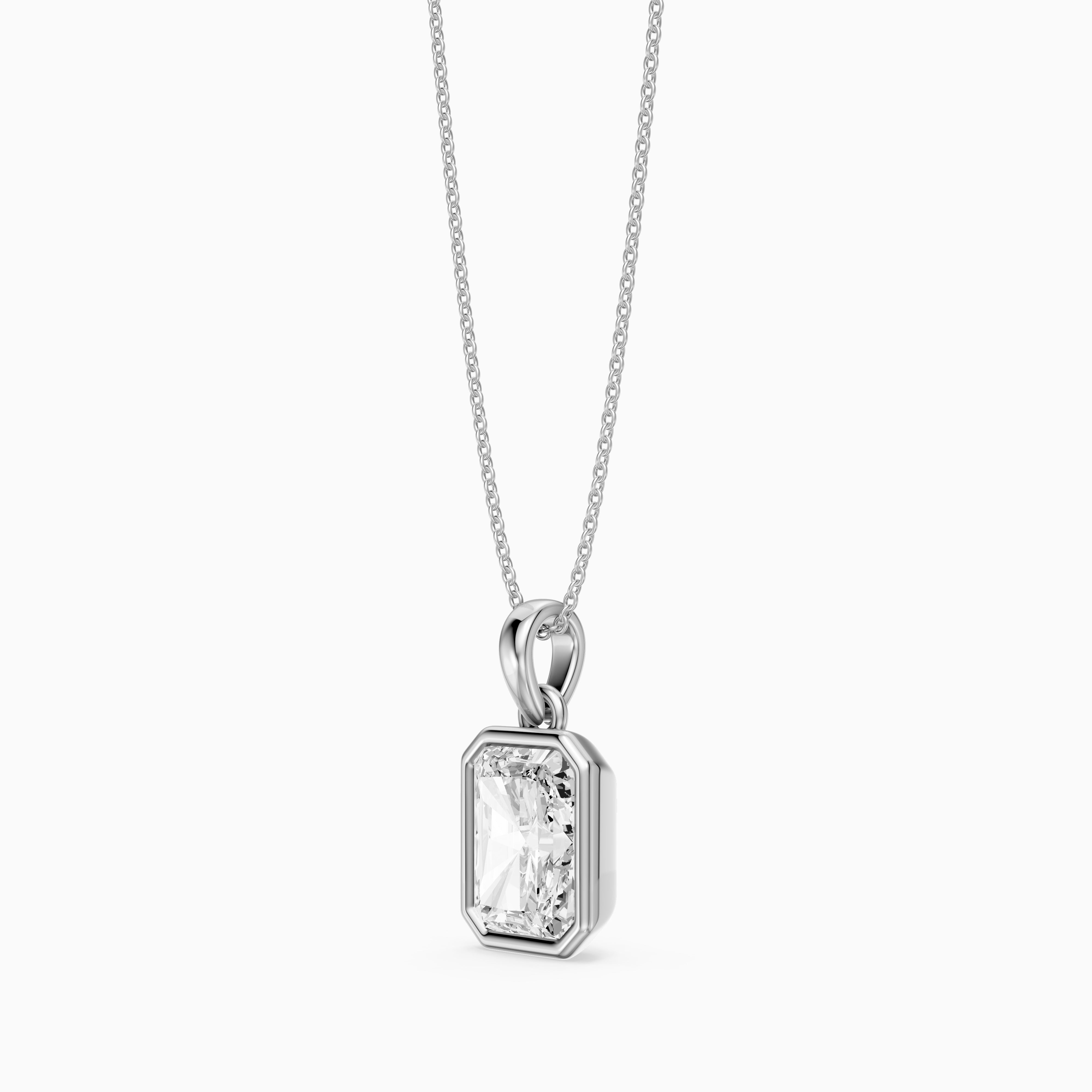 Gianna Radiant Cut Solitaire Lab Grown Diamond Pendant