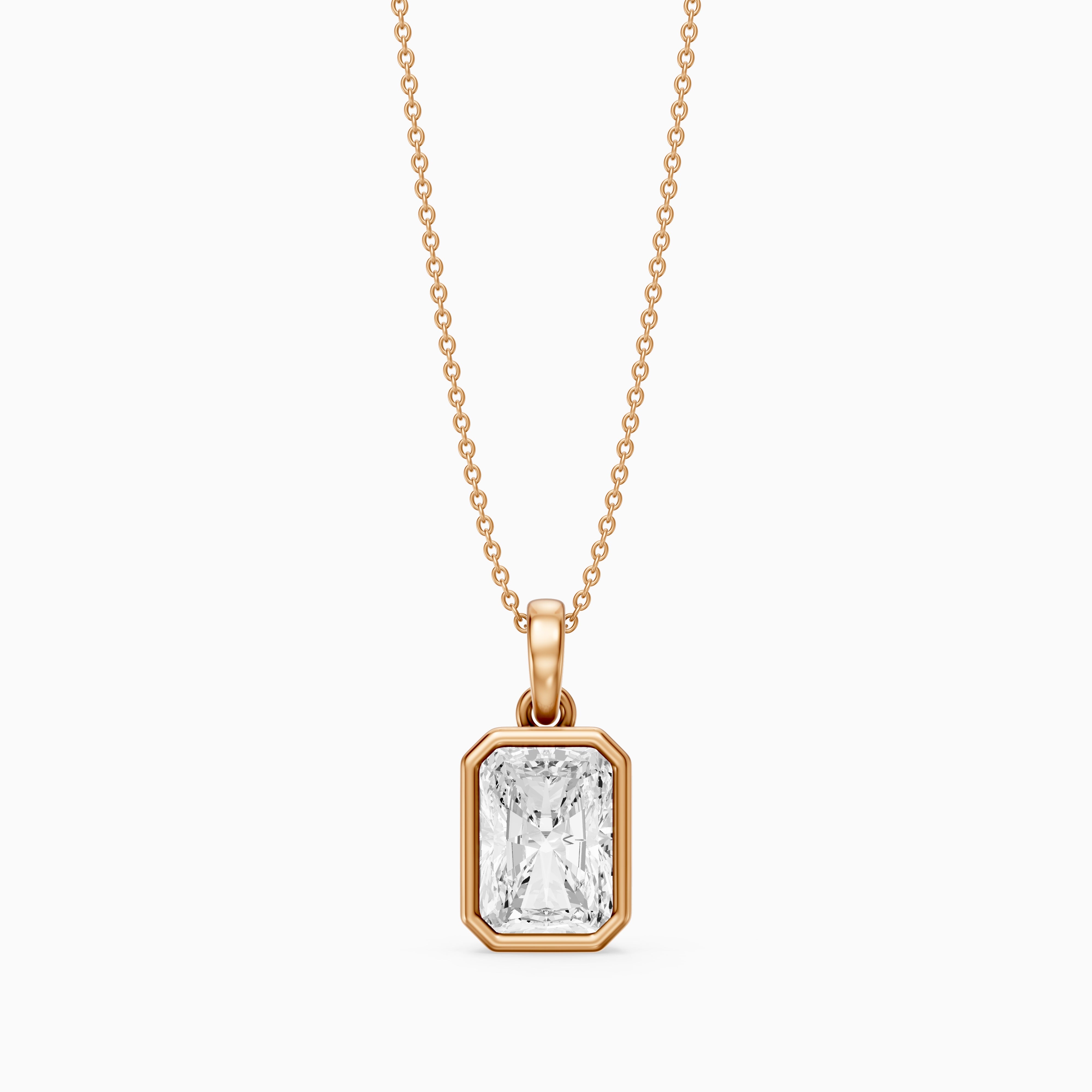 Gianna Radiant Cut Solitaire Lab Grown Diamond Pendant