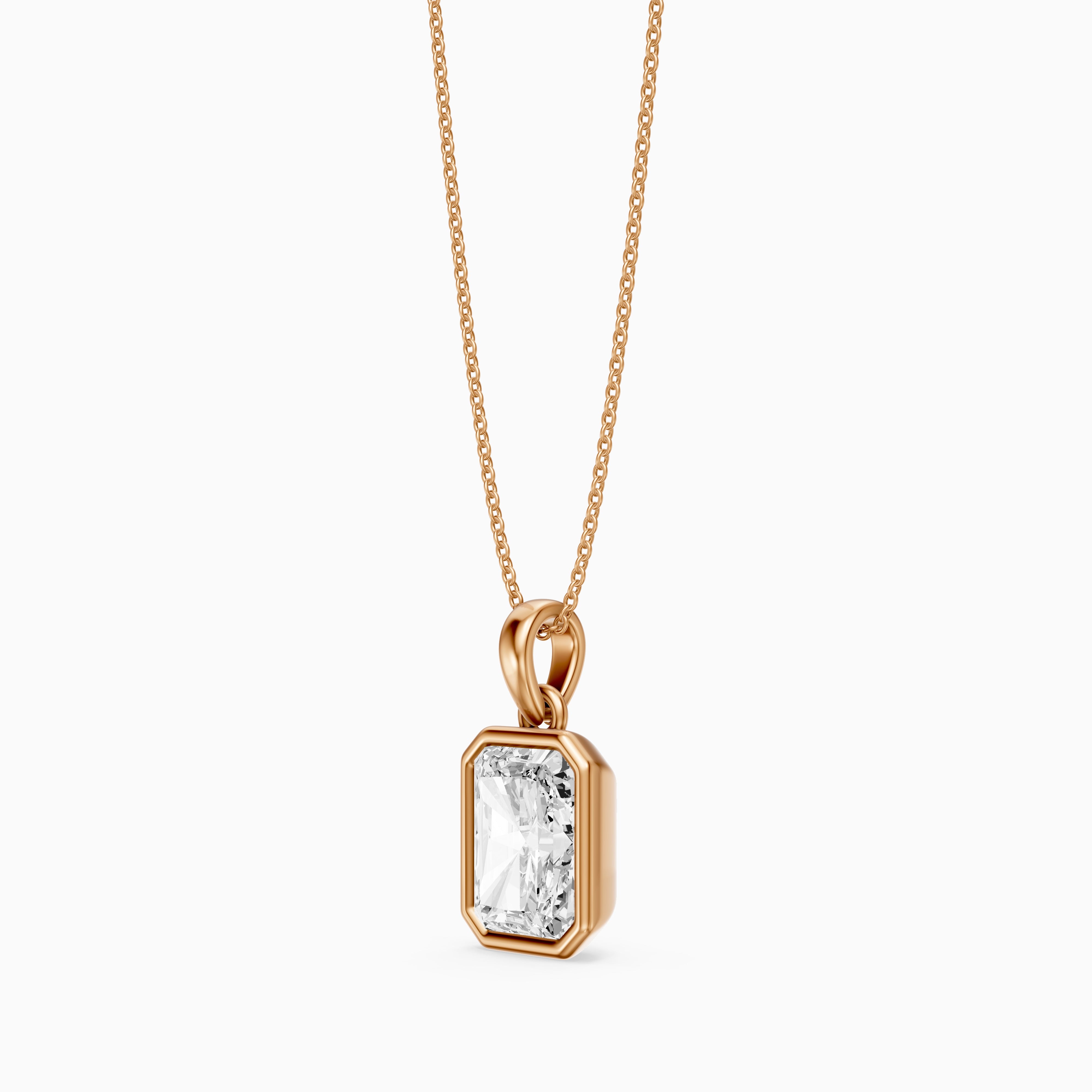 Gianna Radiant Cut Solitaire Lab Grown Diamond Pendant