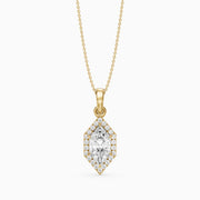 Eden Dutch Marquise Lab Grown Diamond Halo Pendant