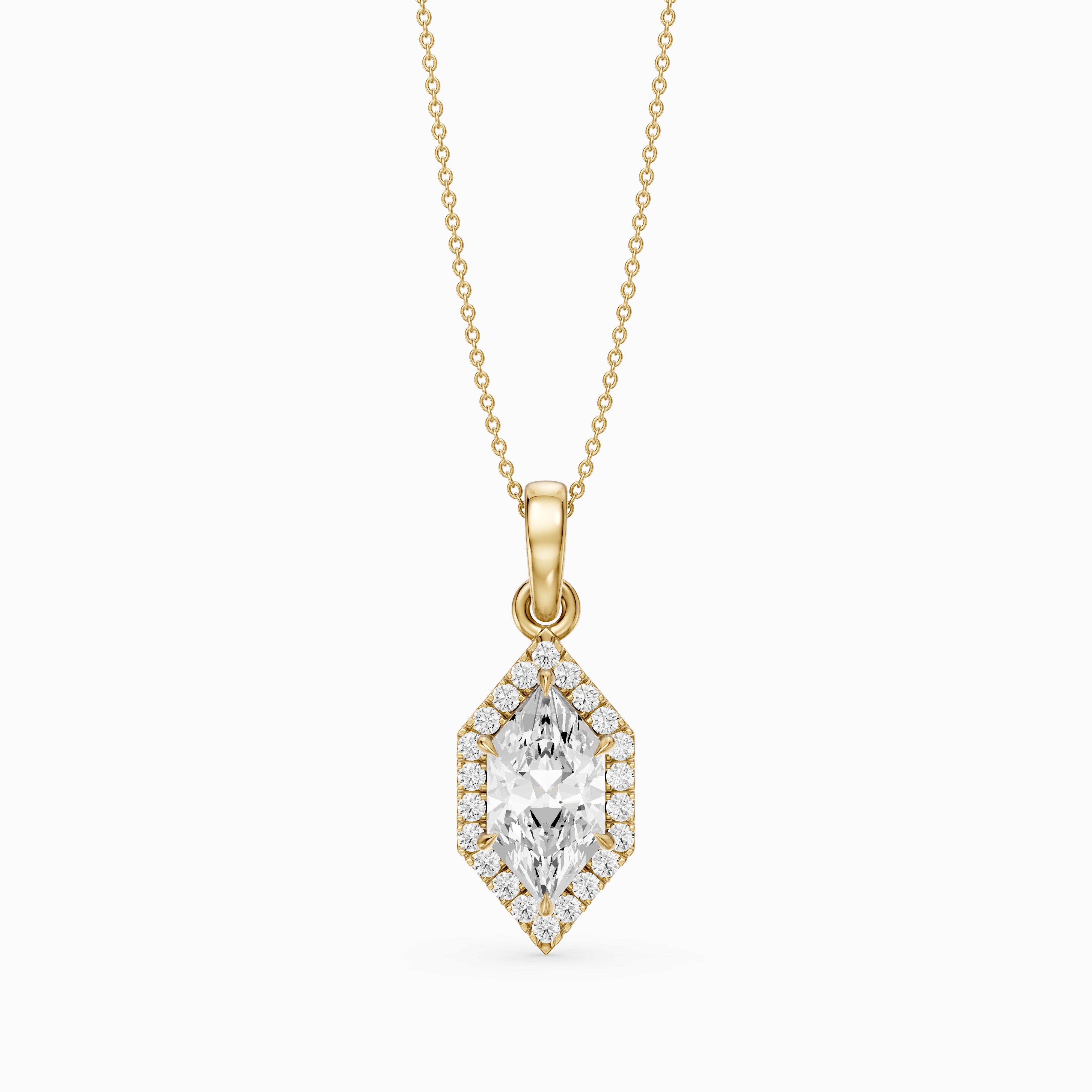 Eden Dutch Marquise Lab Grown Diamond Halo Pendant