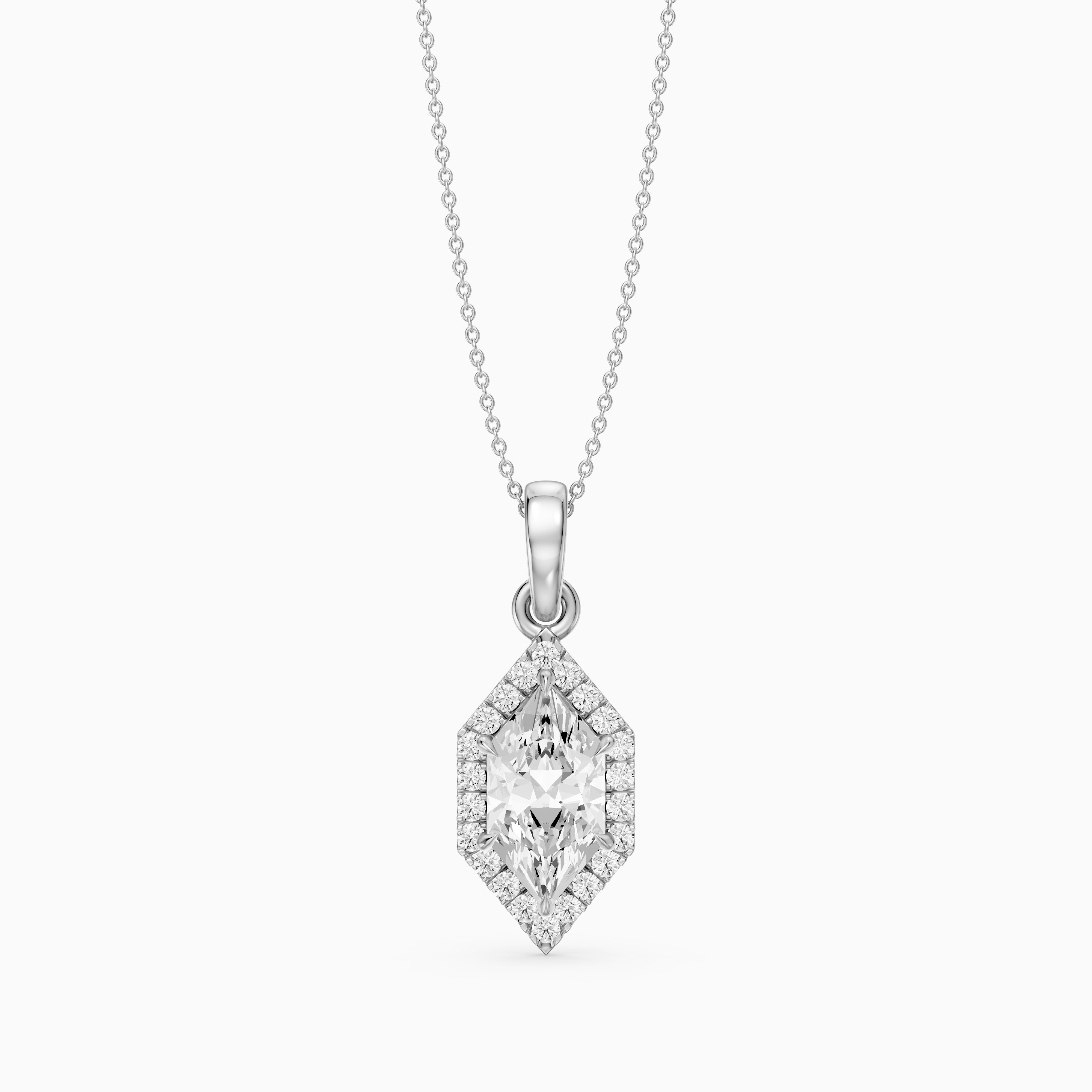 Eden Dutch Marquise Lab Grown Diamond Halo Pendant