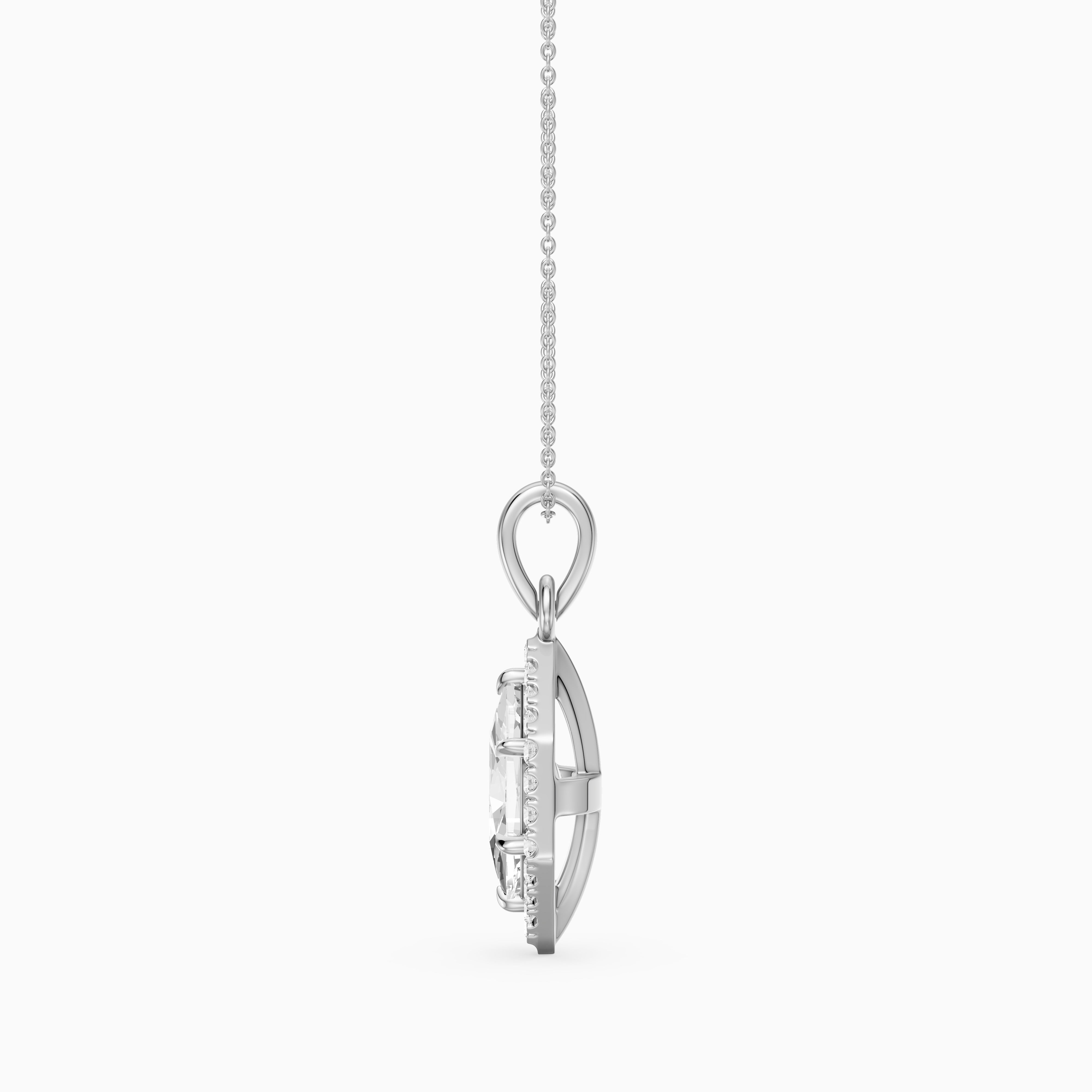 Eden Dutch Marquise Lab Grown Diamond Halo Pendant