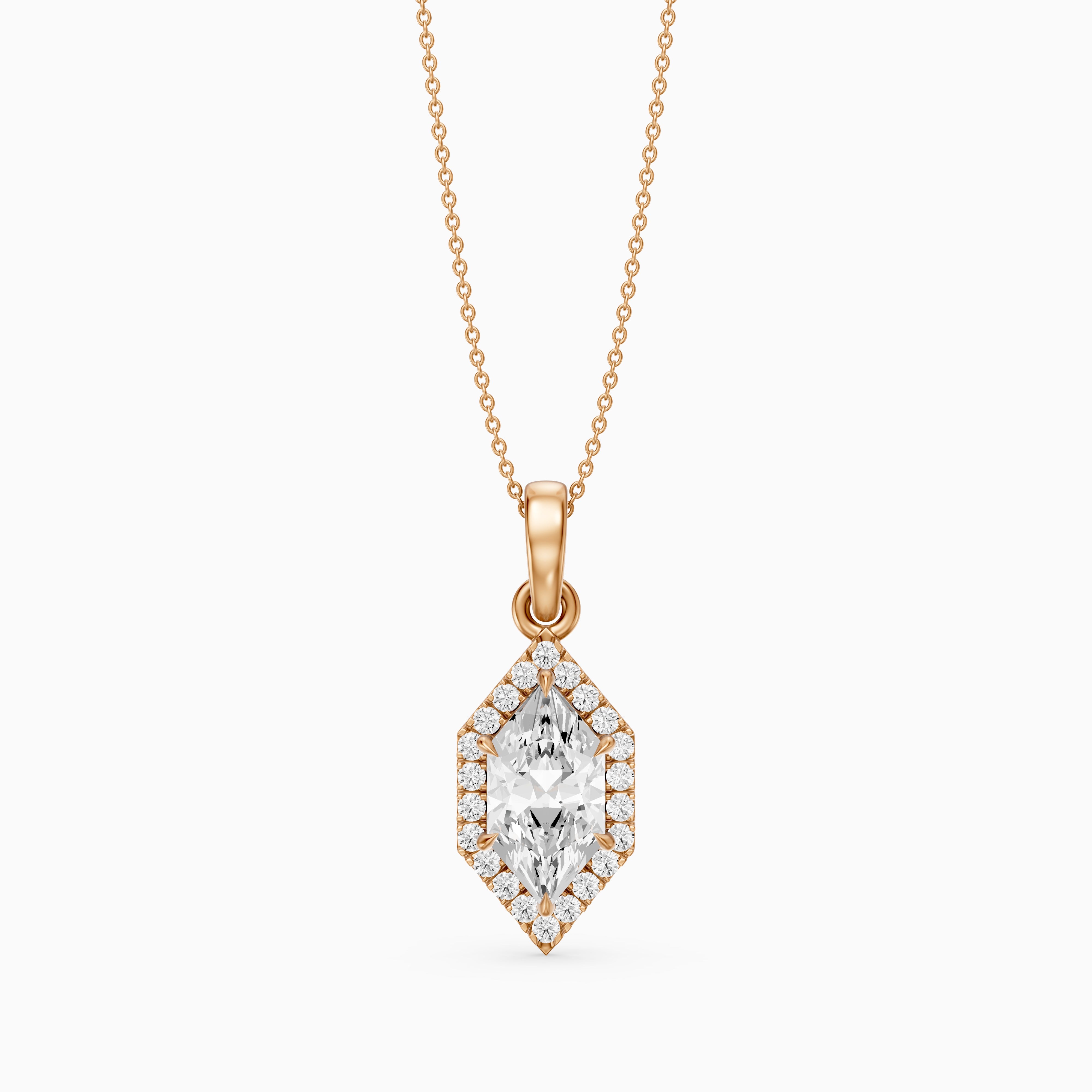 Eden Dutch Marquise Lab Grown Diamond Halo Pendant