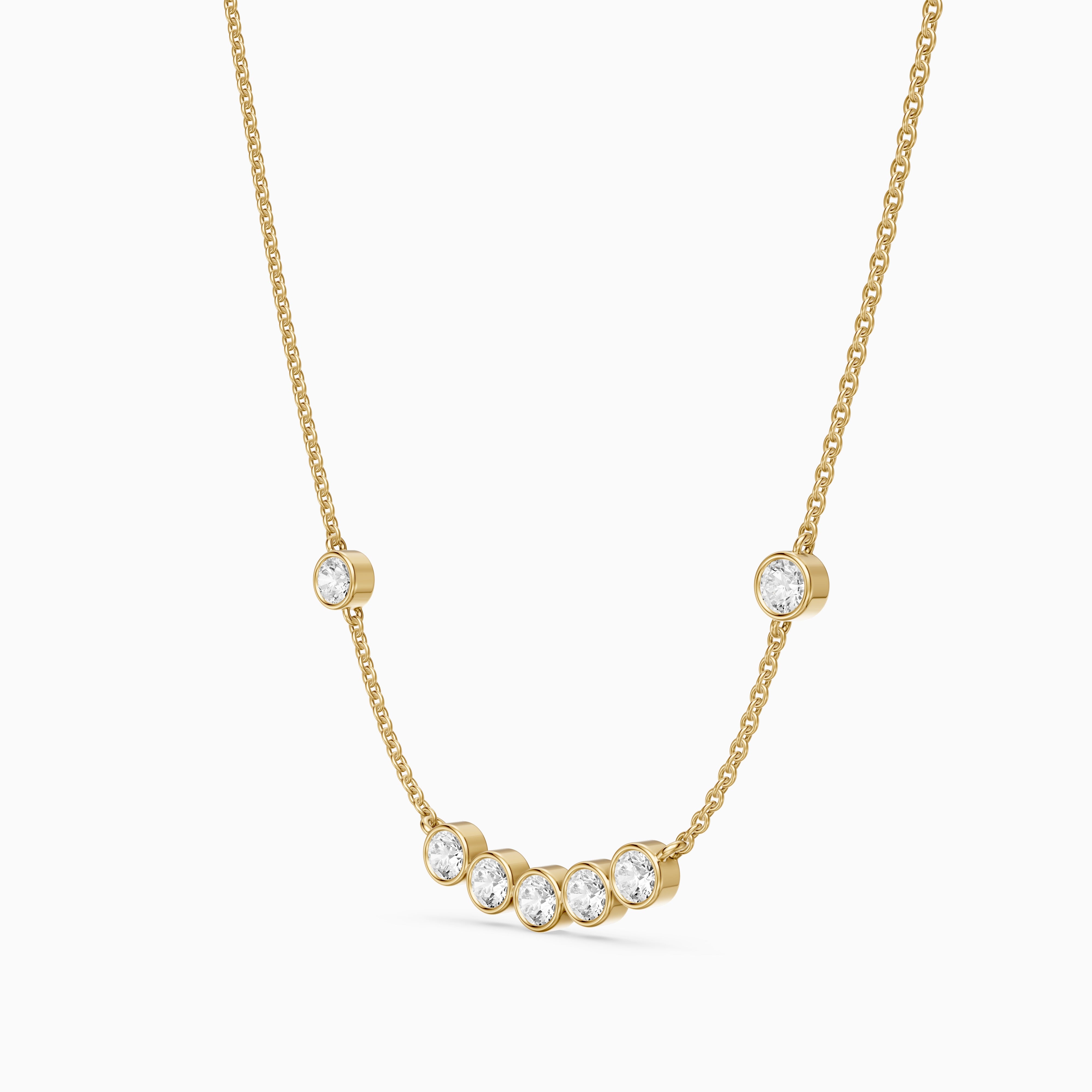 Amalia Round Lab Grown Diamond Station Necklace