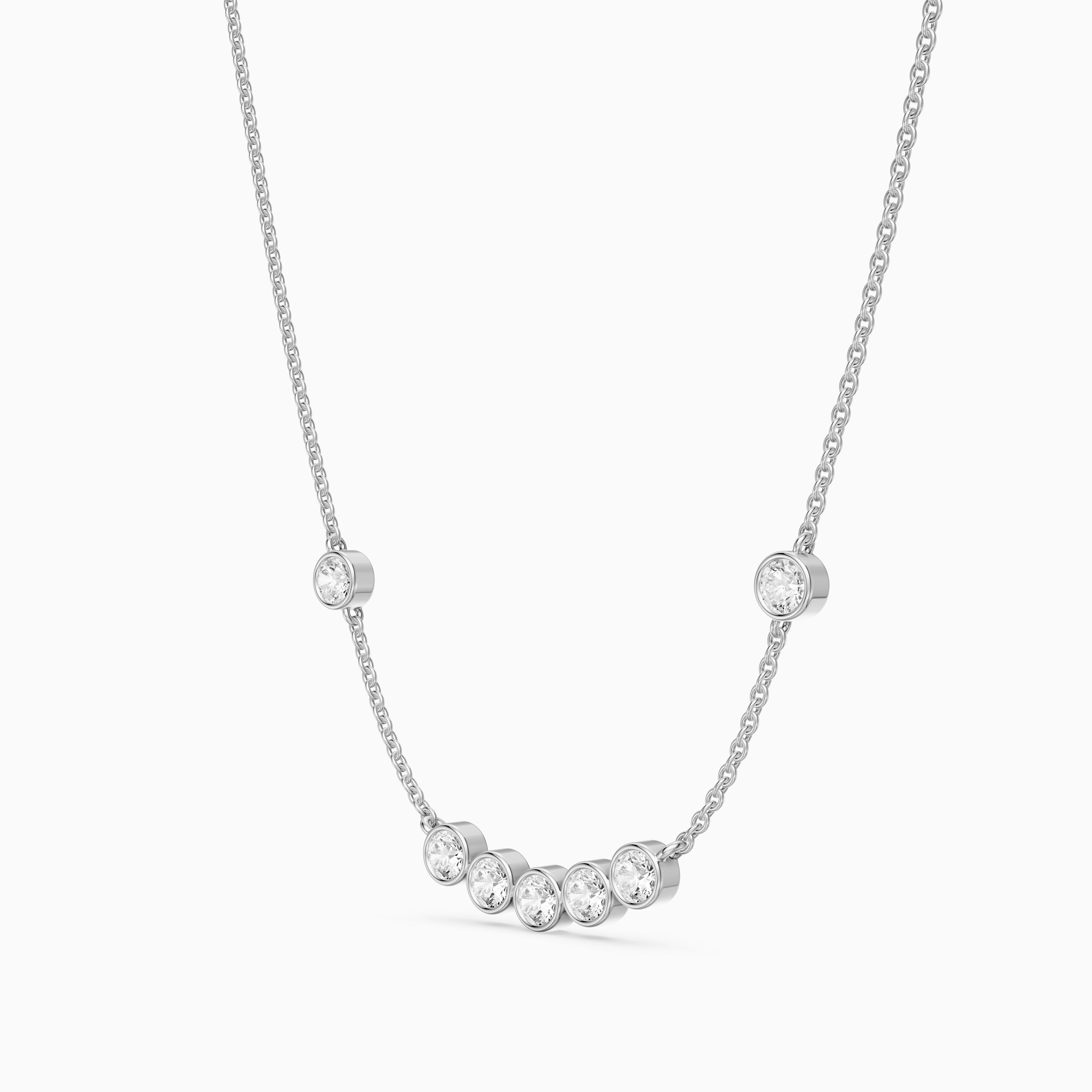 Amalia Round Lab Grown Diamond Station Necklace